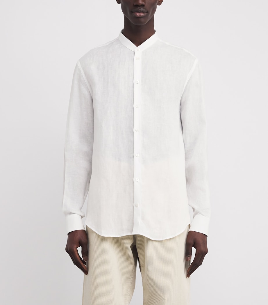 Linen Guru-Collar Shirt 100 Image 3