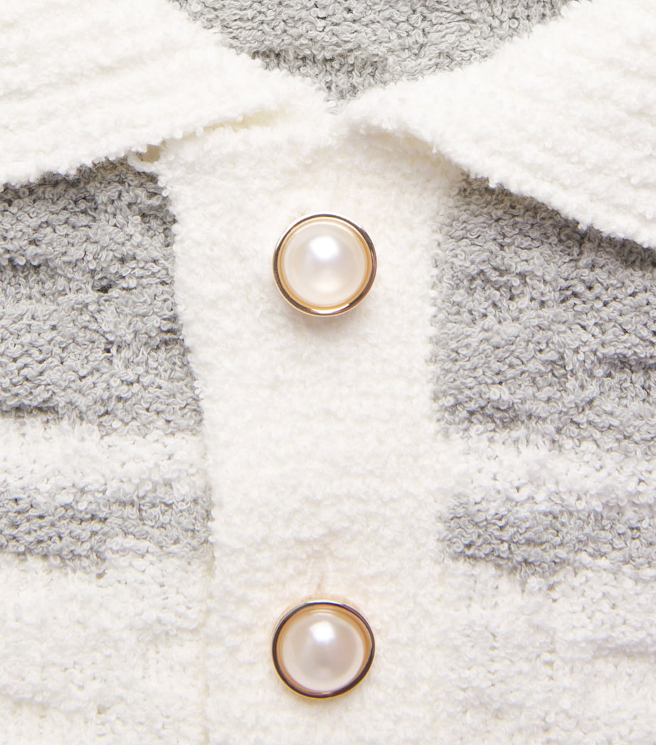 Cotton-Blend Bouclé Polo Shirt WHITE Image 5