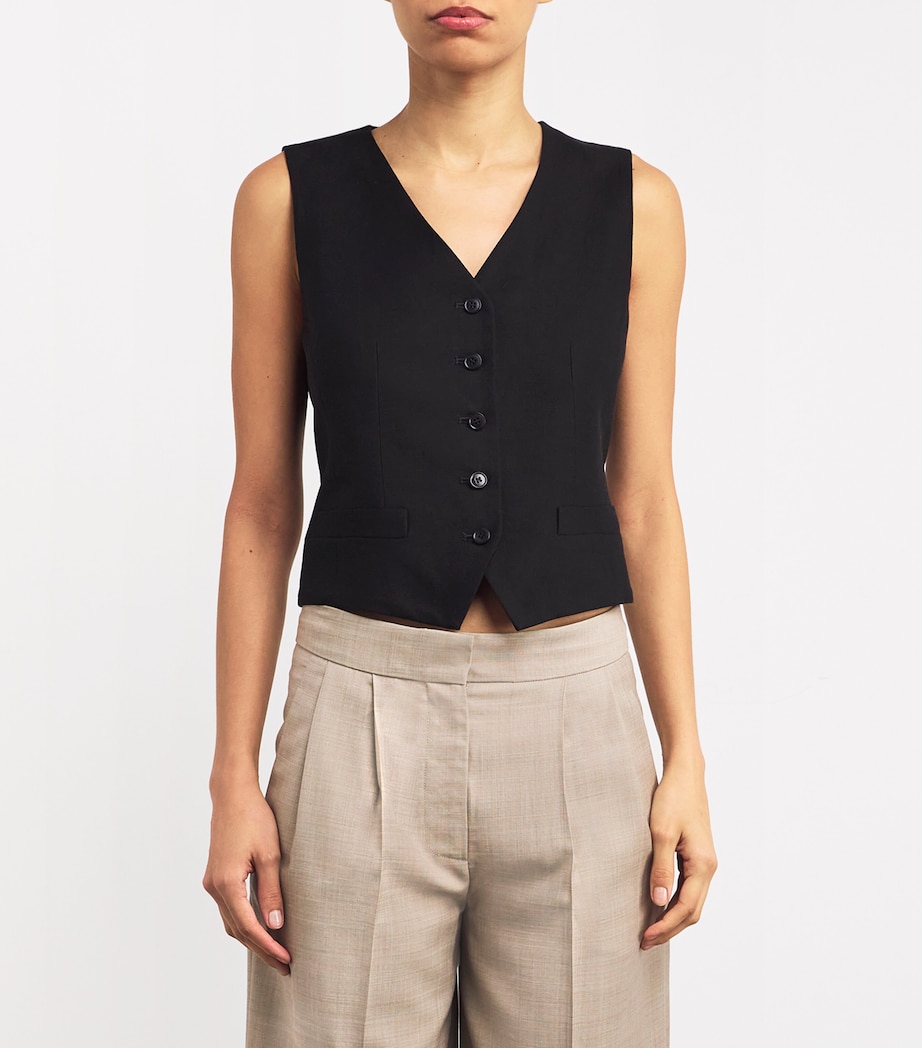 Single-Breasted Waistcoat BLACK Image 3