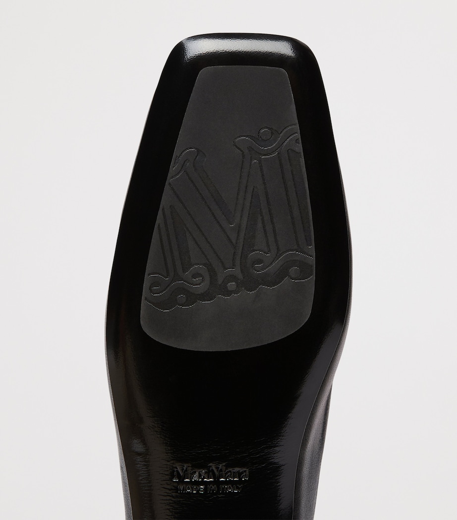 Max Mara Nappa Leather Ballet Flats Black Image 7