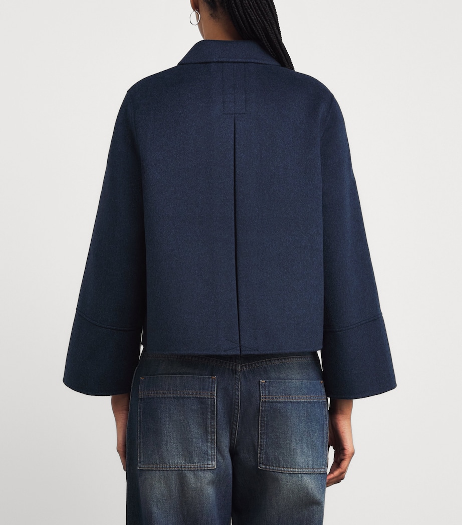Wool-Cashmere Twin-Pocket Jacket NAVY/BLACK Image 4