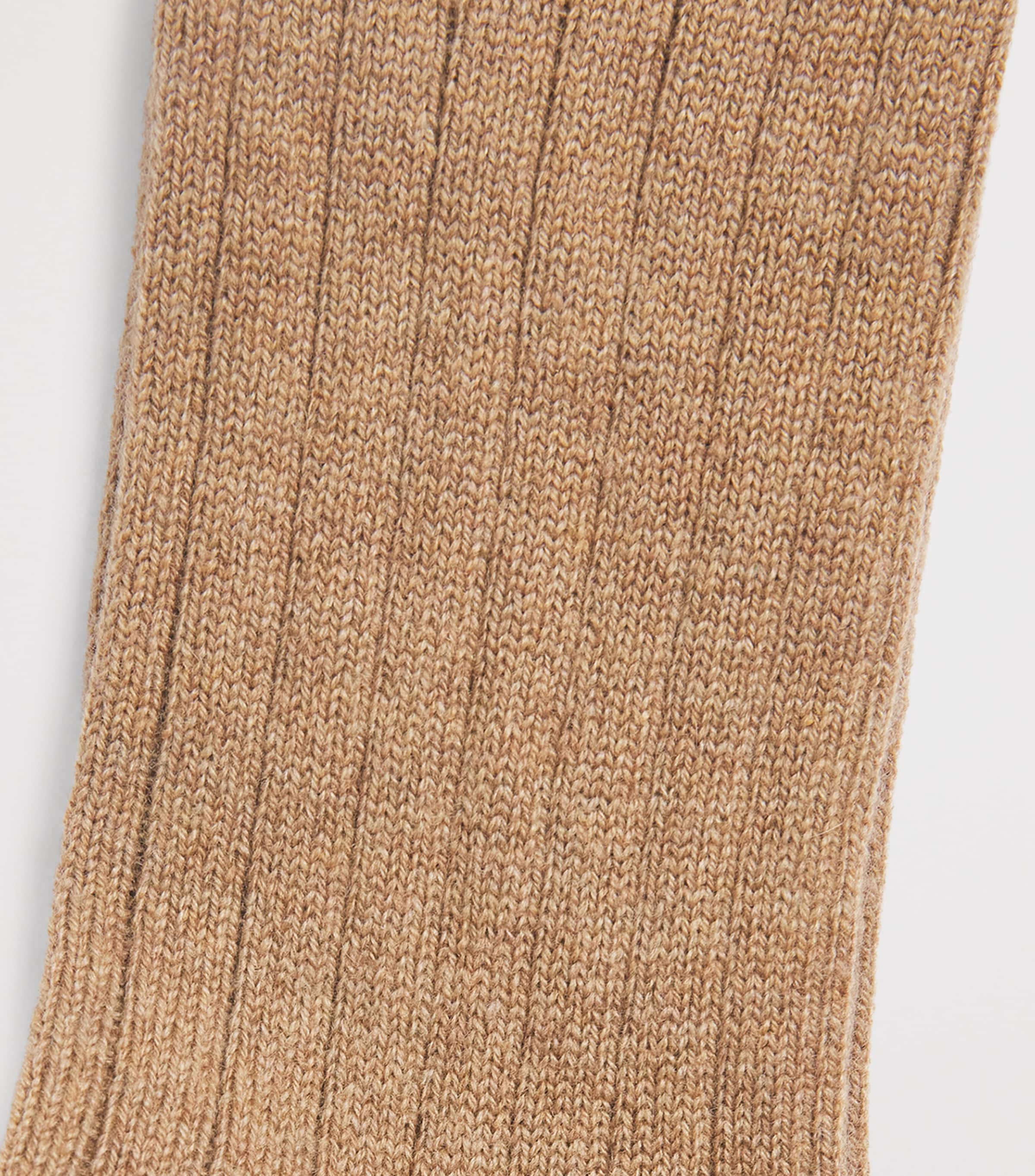 Pantherella Mens Cashmere-Blend Waddington Socks Camel Image 2
