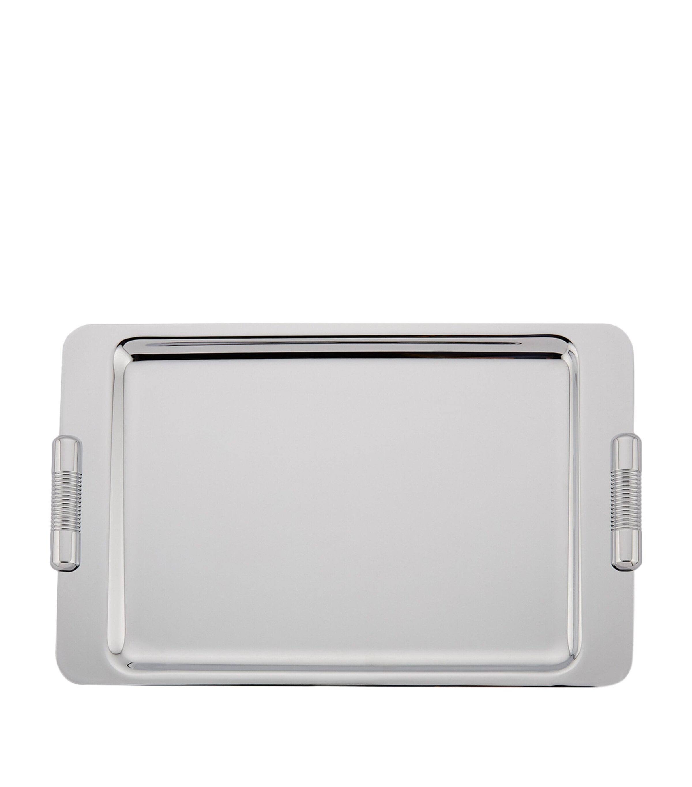 Large Cylinder Chrome Tray SILVER Image 2