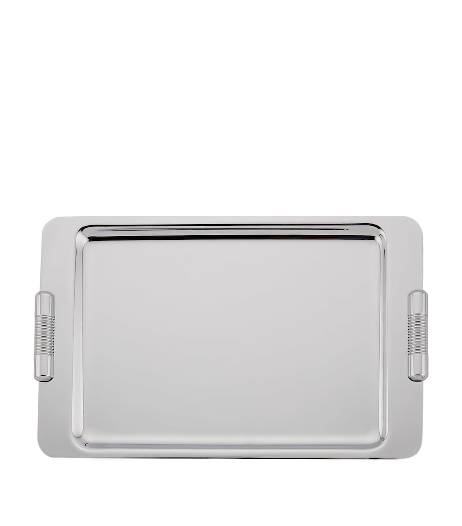 Large Cylinder Chrome Tray SILVER Image 2