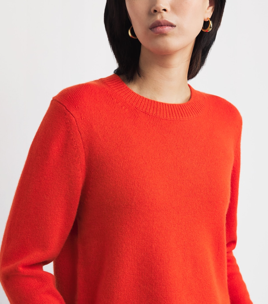 Cashmere Crew-Neck Sweater VIVID ORANGE Image 6