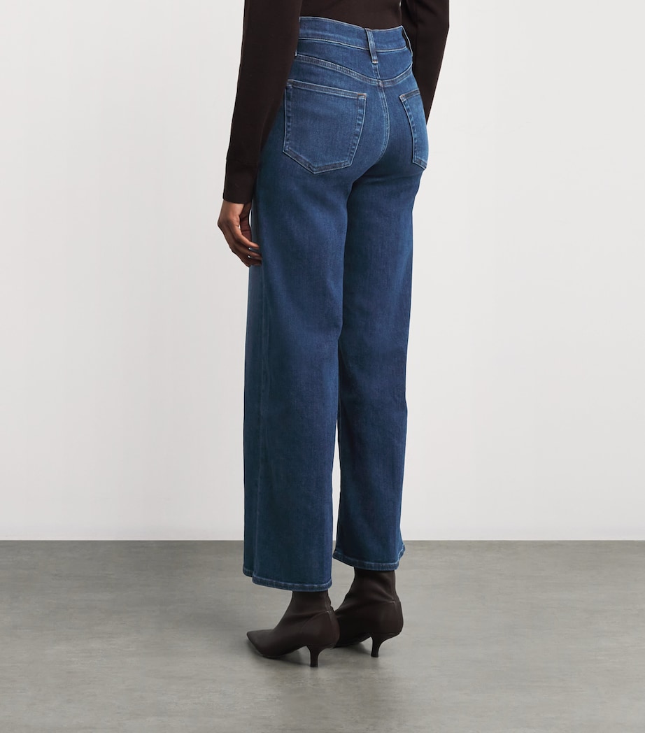 FRAME Womens Le Slim Palazzo Wide-Leg Jeans Celebrity Image 4