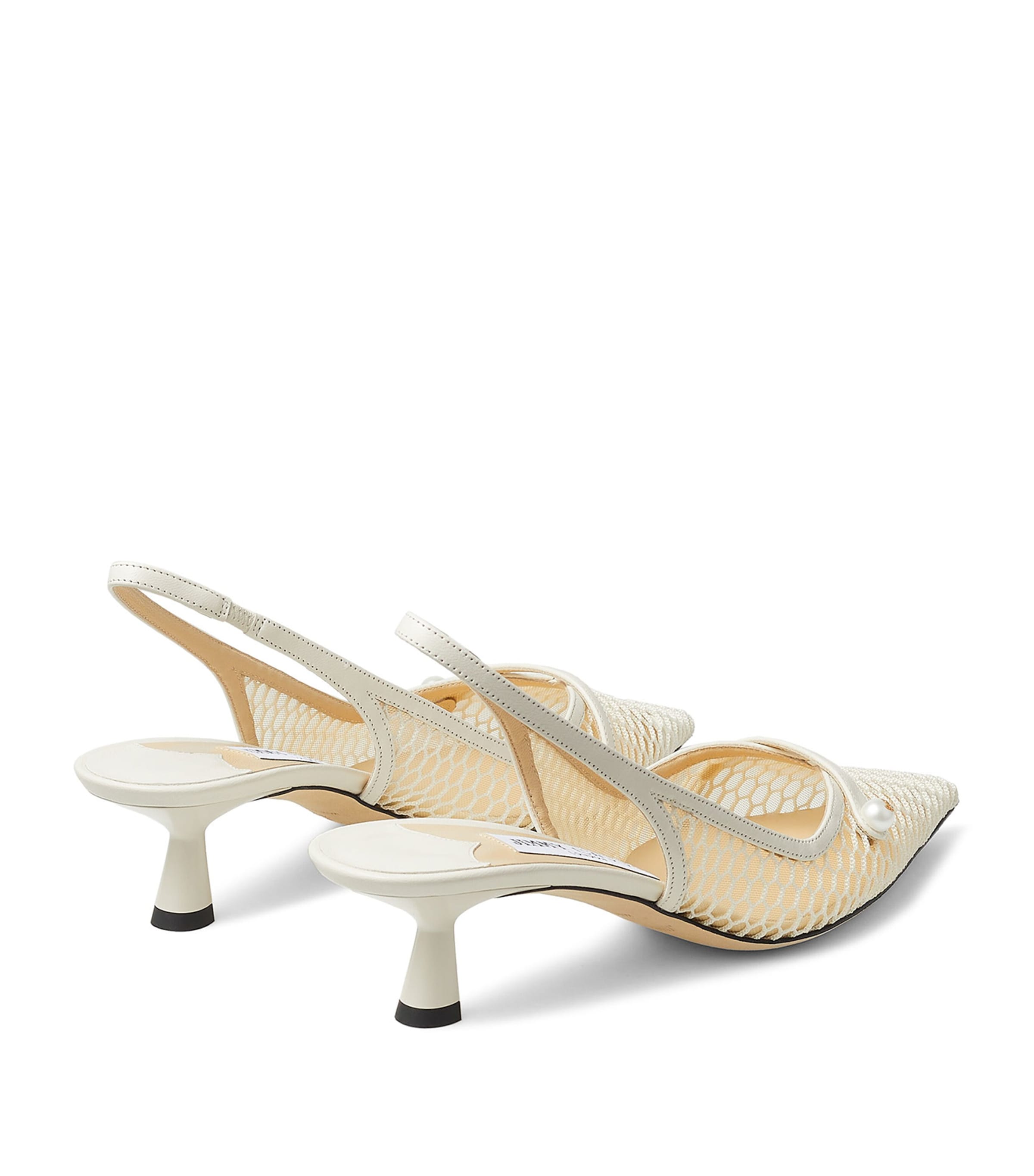 Amita 45 Mesh Pumps WHITE/LATTE Image 3