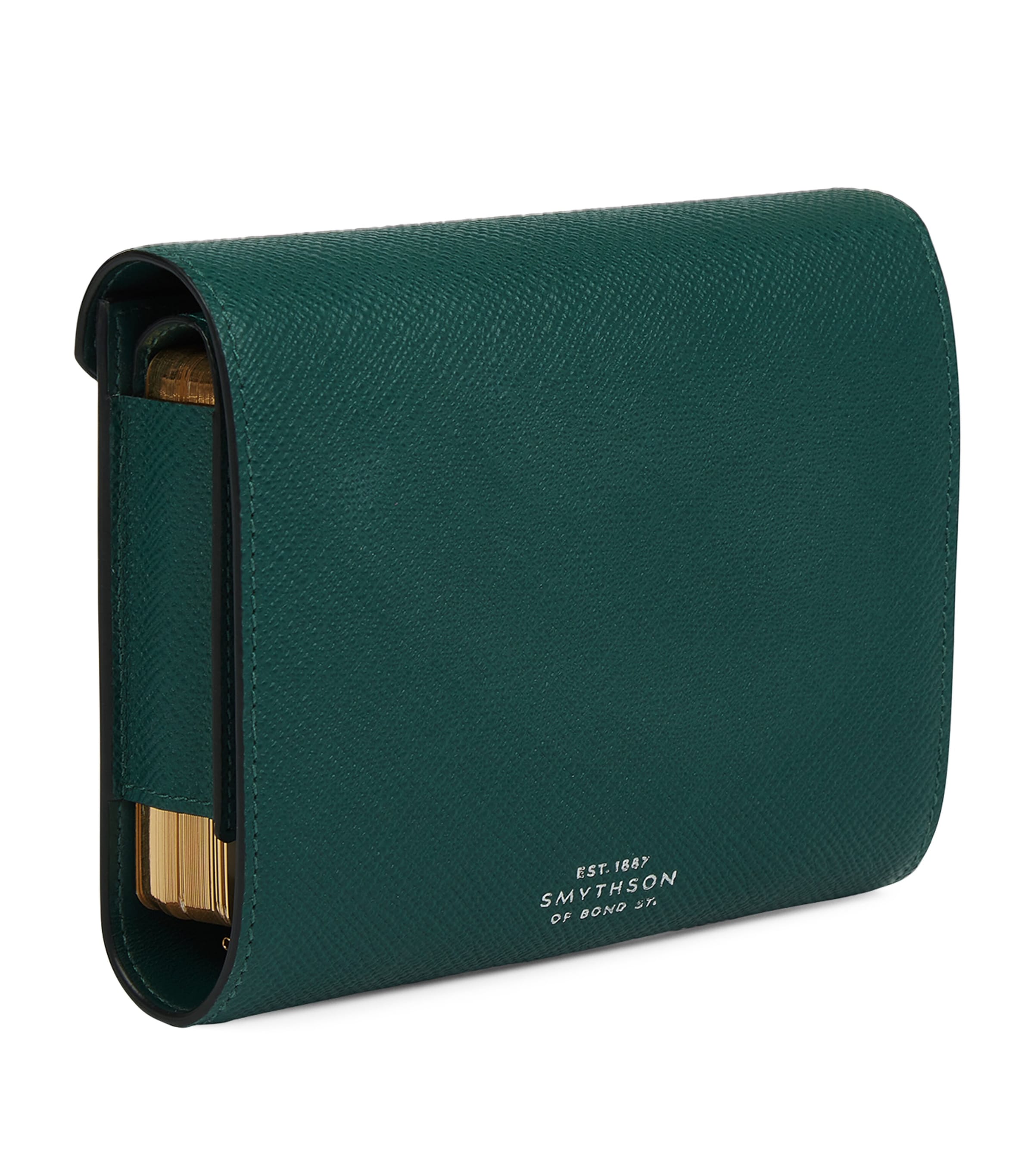 Leather Panama Double Playing Card Case FOREST GREEN Image 2