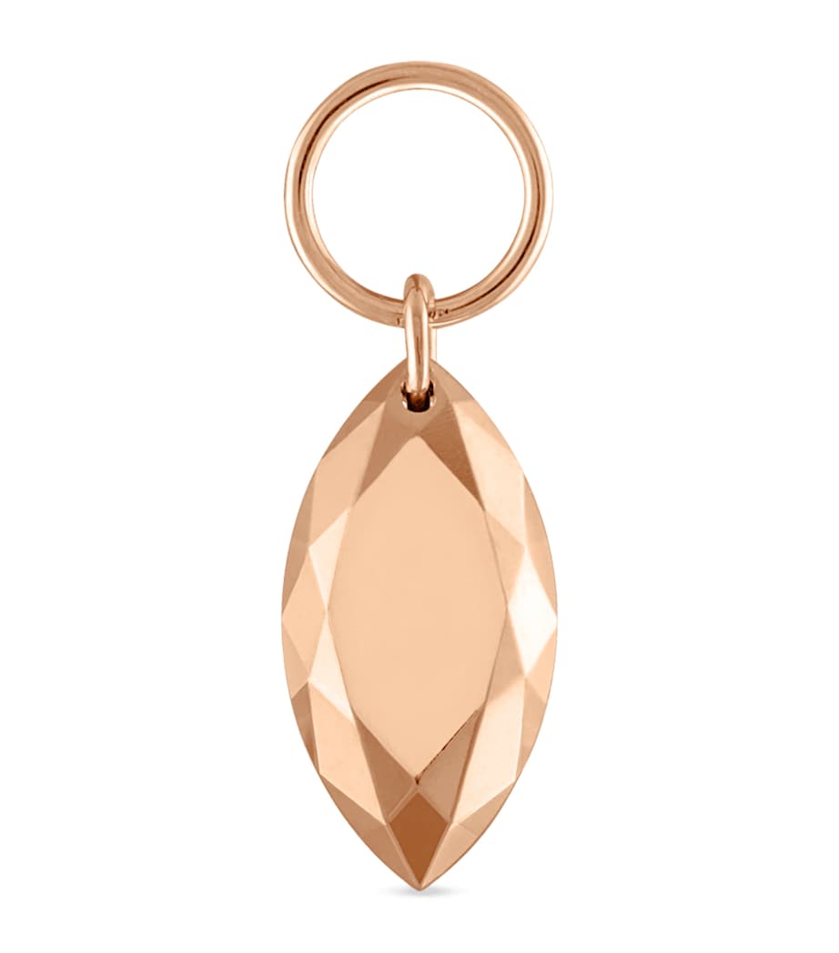 Faceted Gold Marquise Charm (7.5mm) ROSE GOLD Image 1