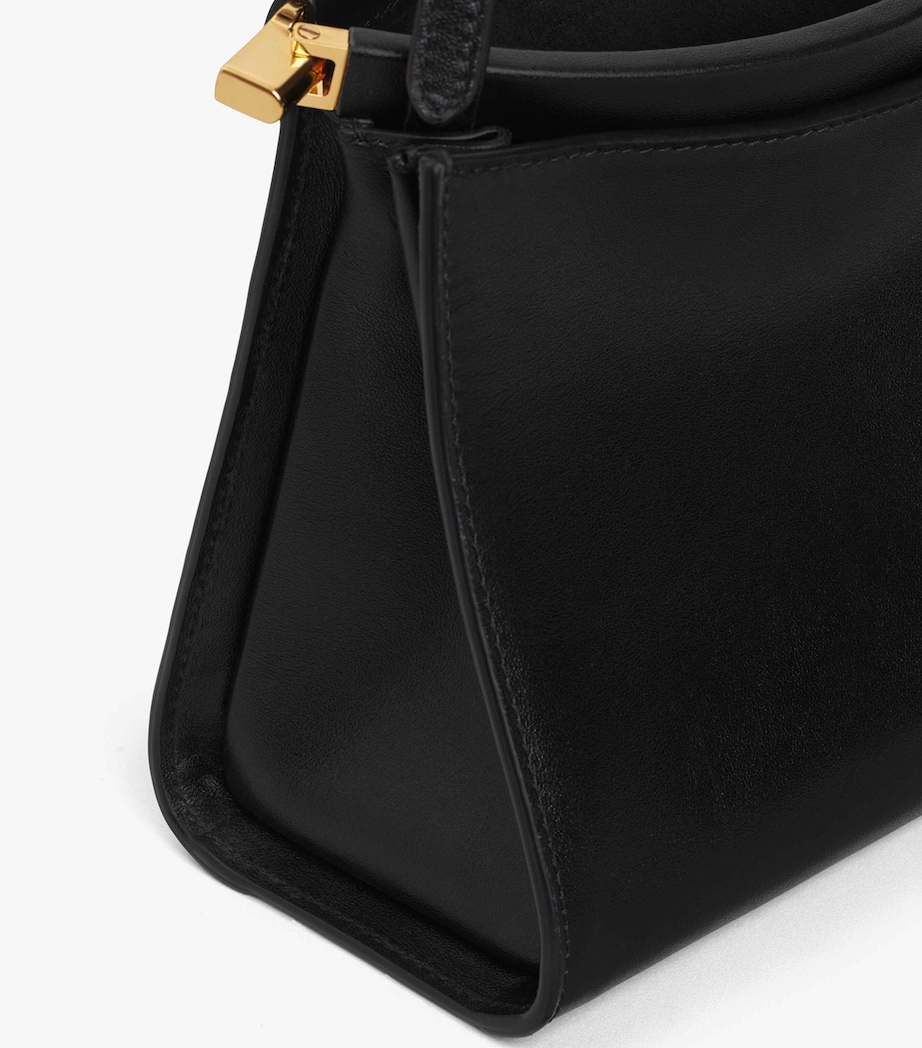 Small Leather Le Quick Square Shoulder Bag NOIR Image 4