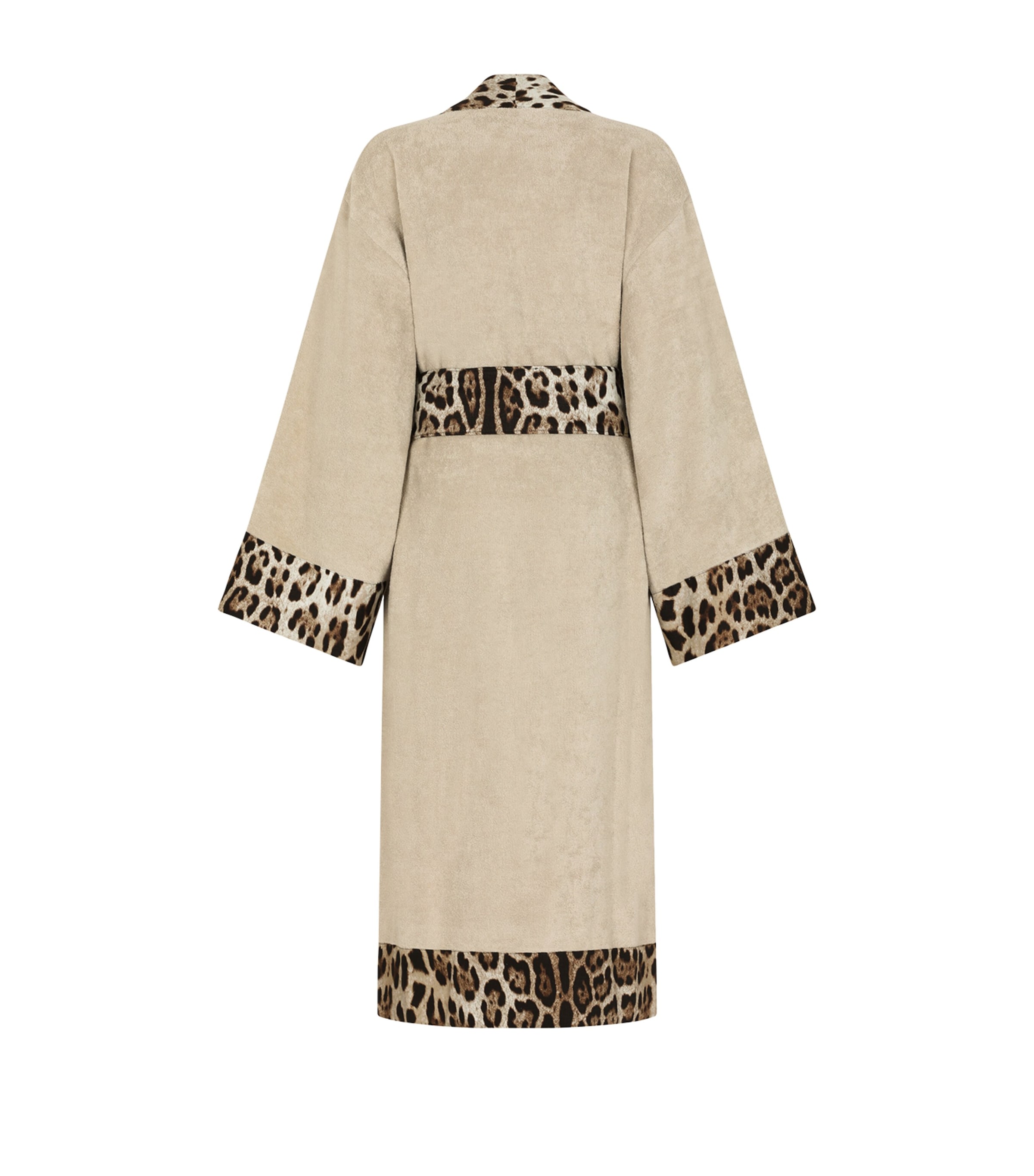 Terry Cotton Leopard Print Robe UL034 ECRU' LEOPARDO Image 2