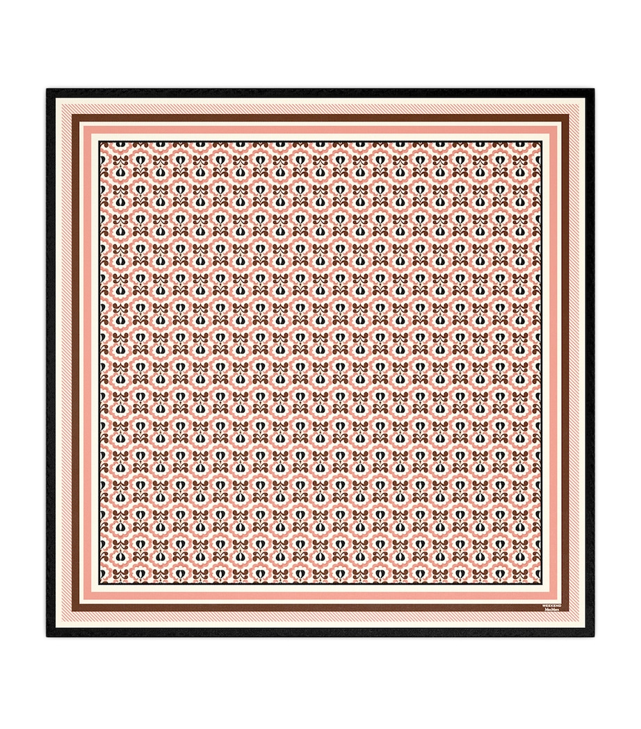 Weekend Max Mara Silk Geometric Print Scarf Ivory Image 1