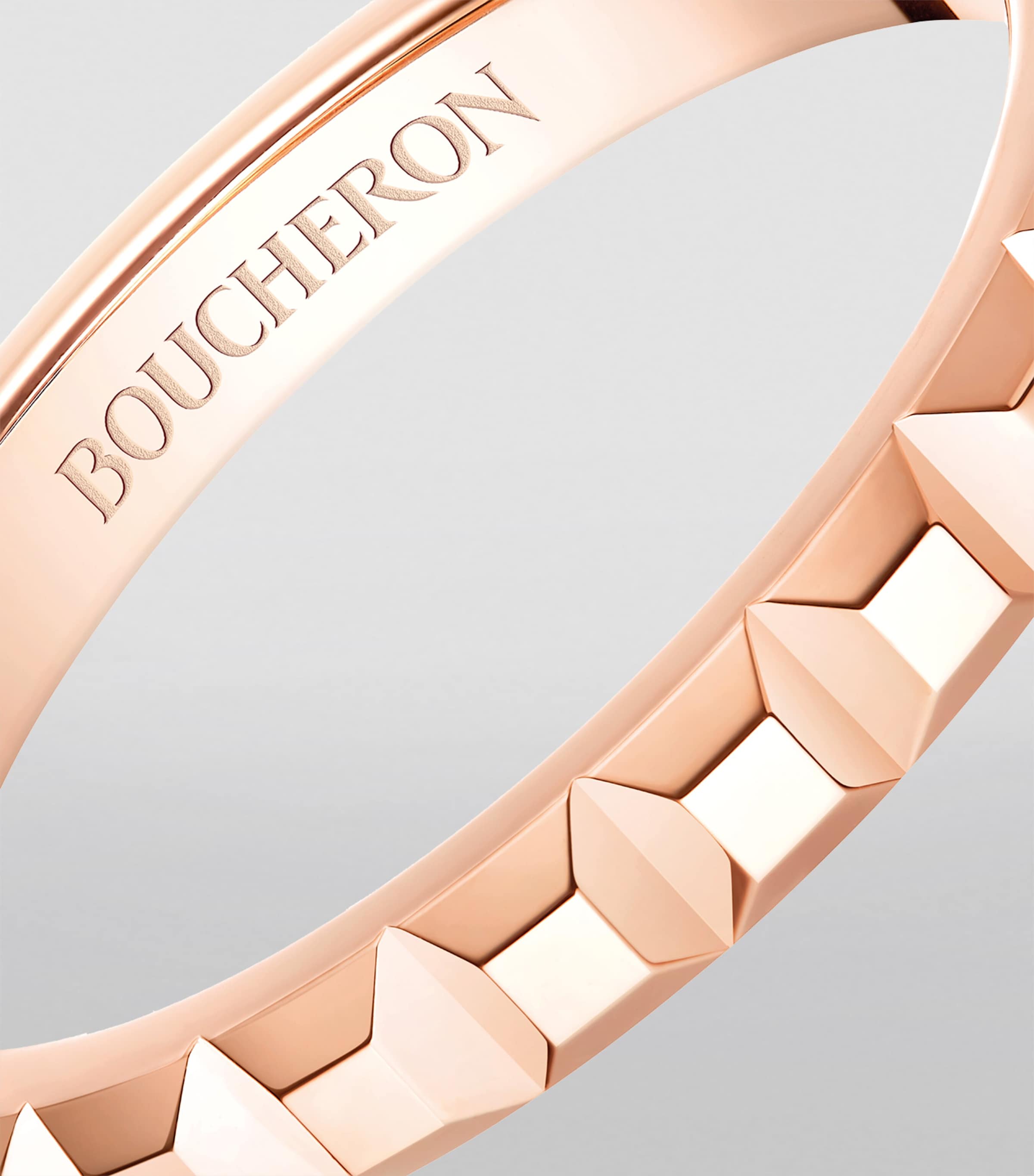 Rose Gold Quatre Clou de Paris Wedding Band Image 3