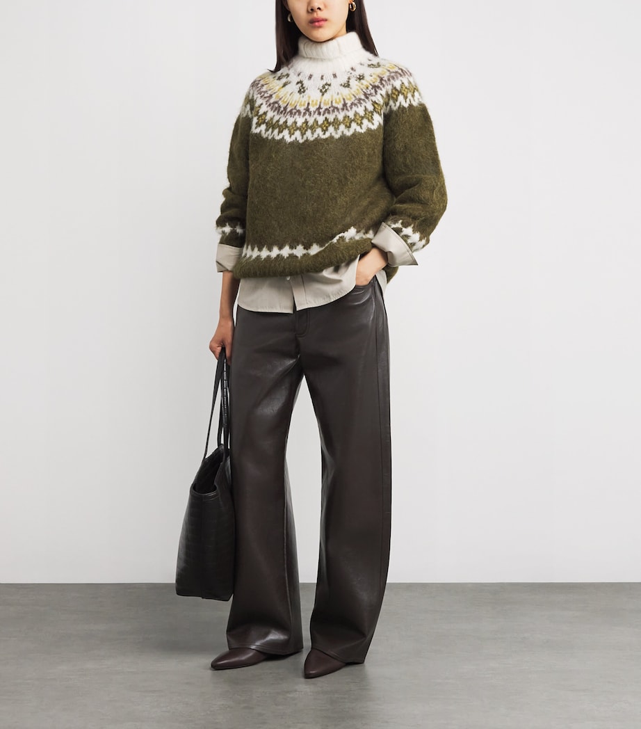 Leather-Blend Ayla Baggy Jeans CHO Image 2