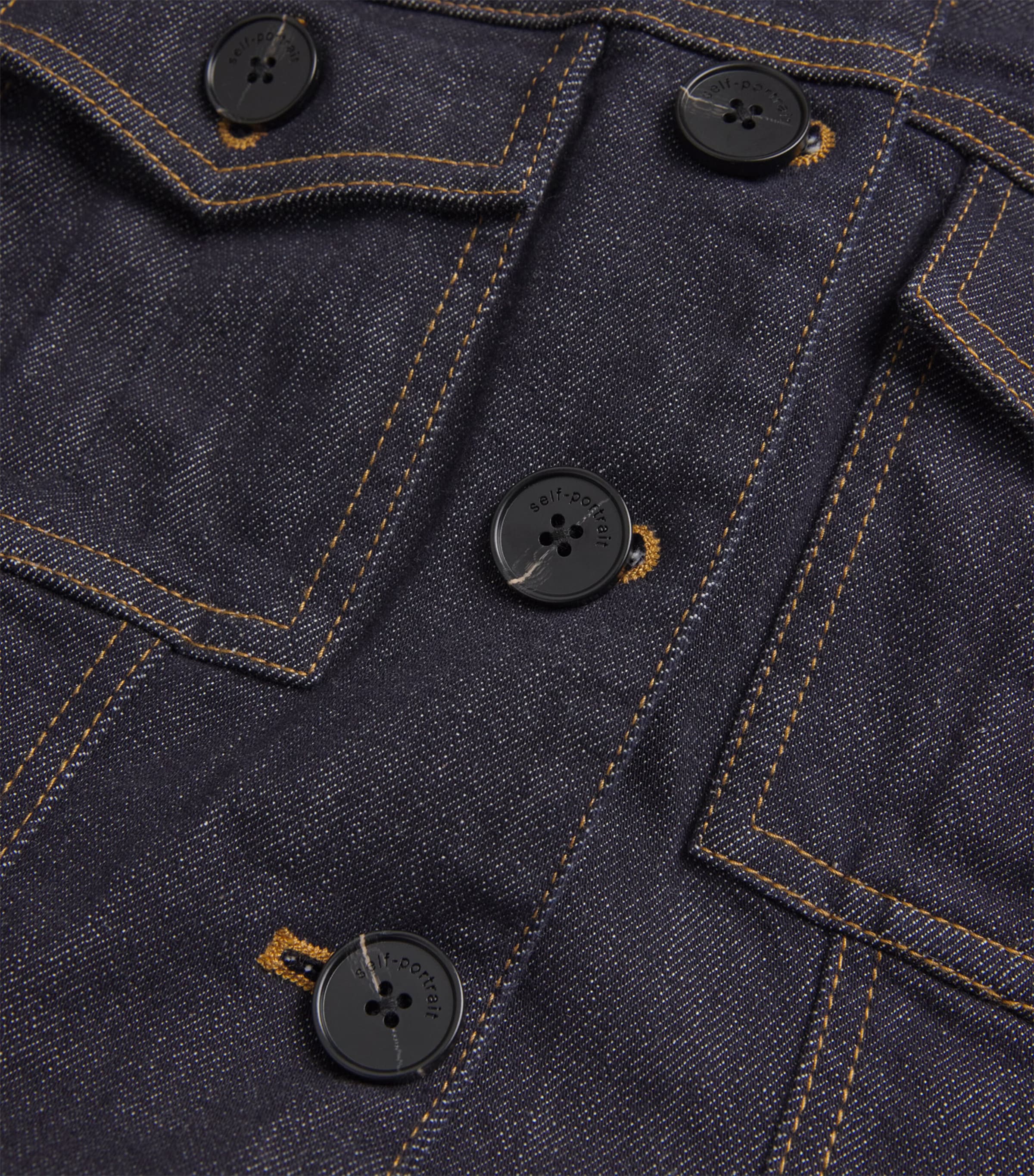 Denim Flared Mini Dress BLUE Image 5