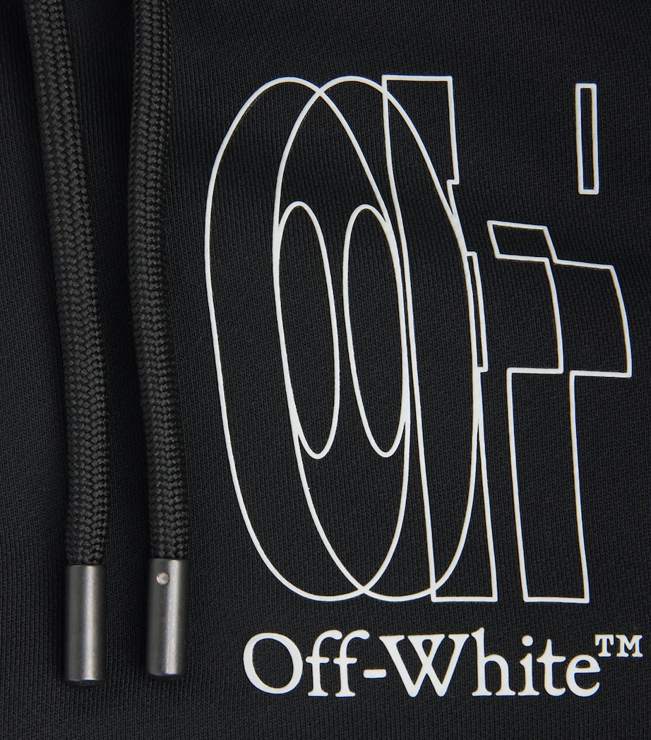 Embroidered Double Arrow Hoodie BLACK Image 5