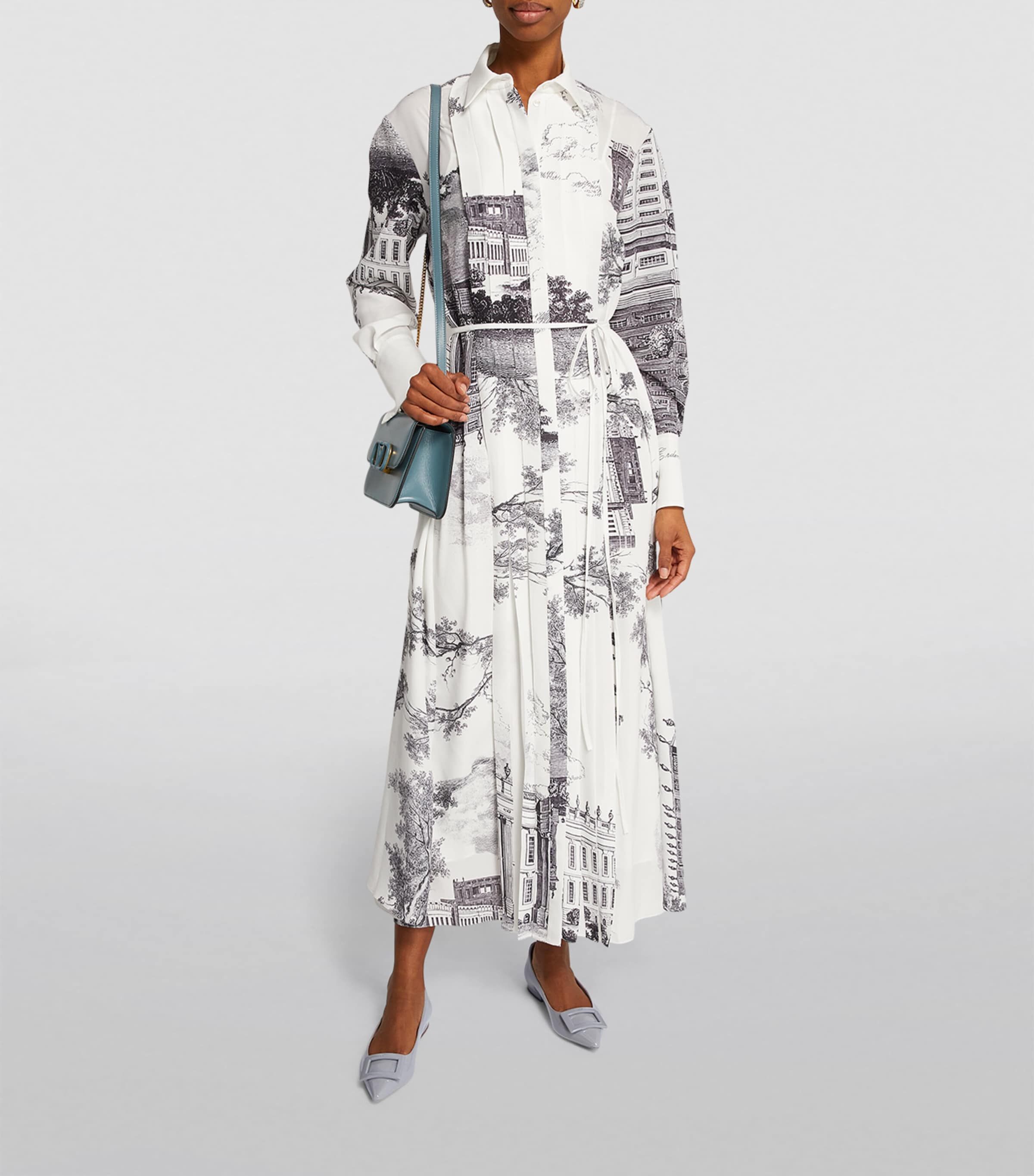 Leather Gommettine Ballet Flats GREY Image 5