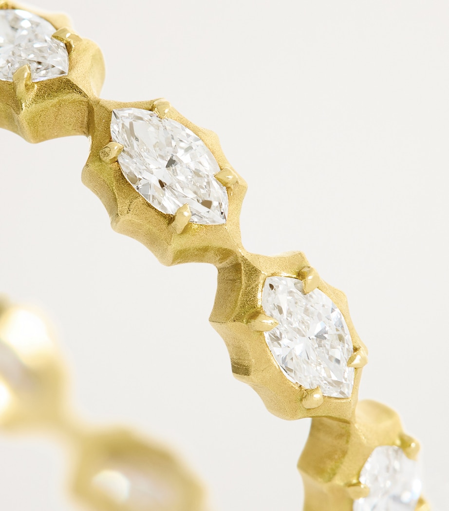 Jade Trau Large Yellow Gold and Diamond Alchemy Maverick Eternity Ring Yellow Gold Image 6