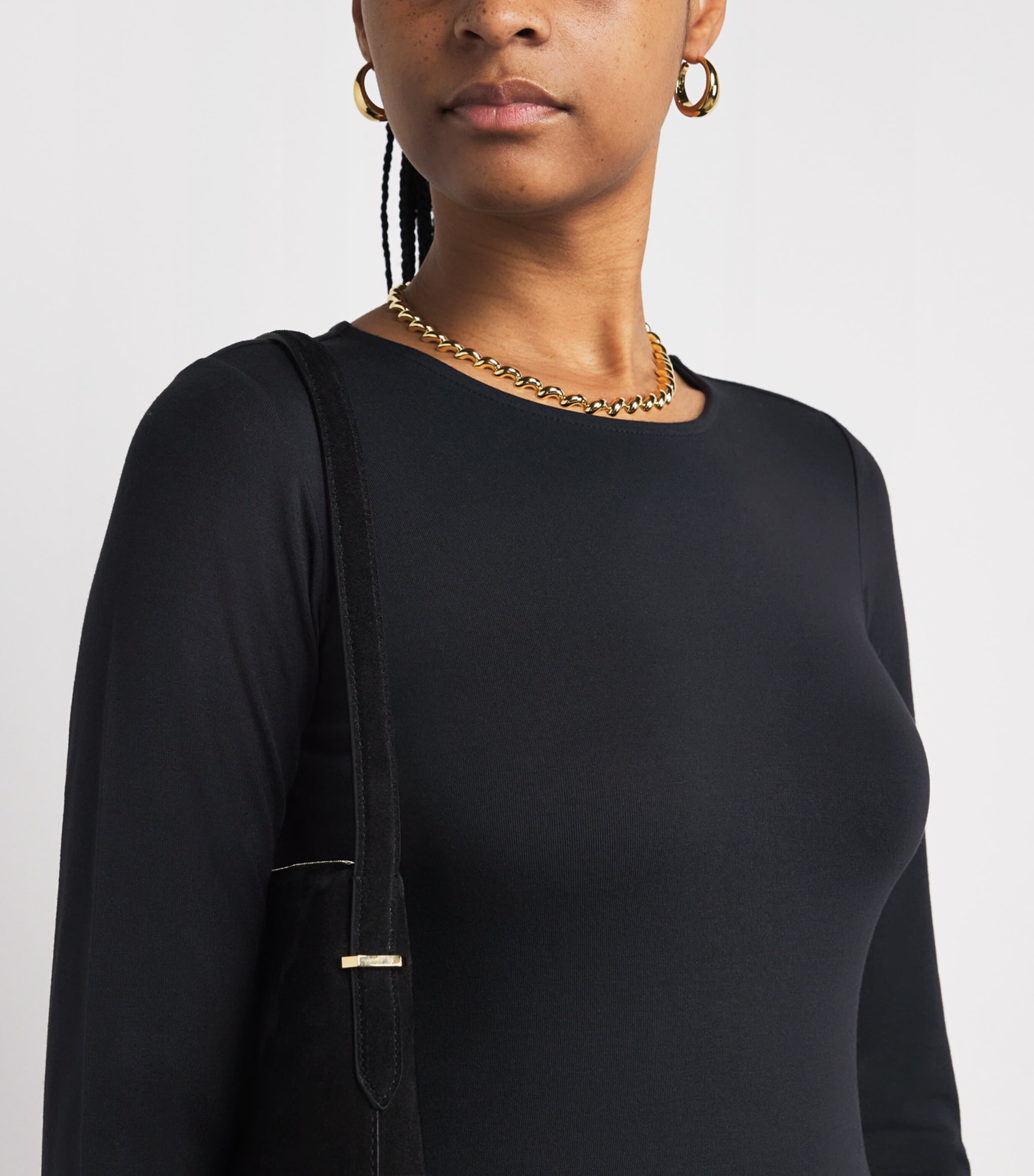 Smooth Layers Crew-Neck Mini Dress OBSIDIAN Image 4