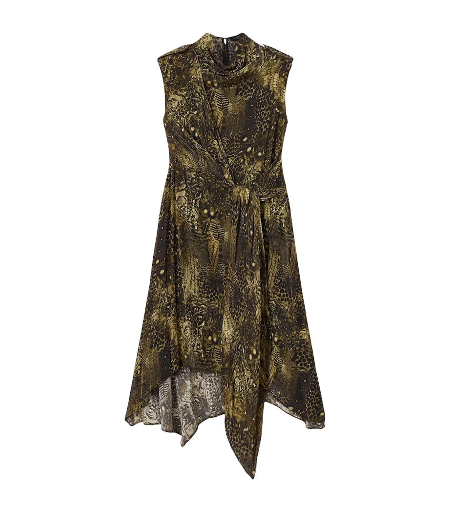 AllSaints Womens Persia Midi Dress Blixa Khaki Green Image 1