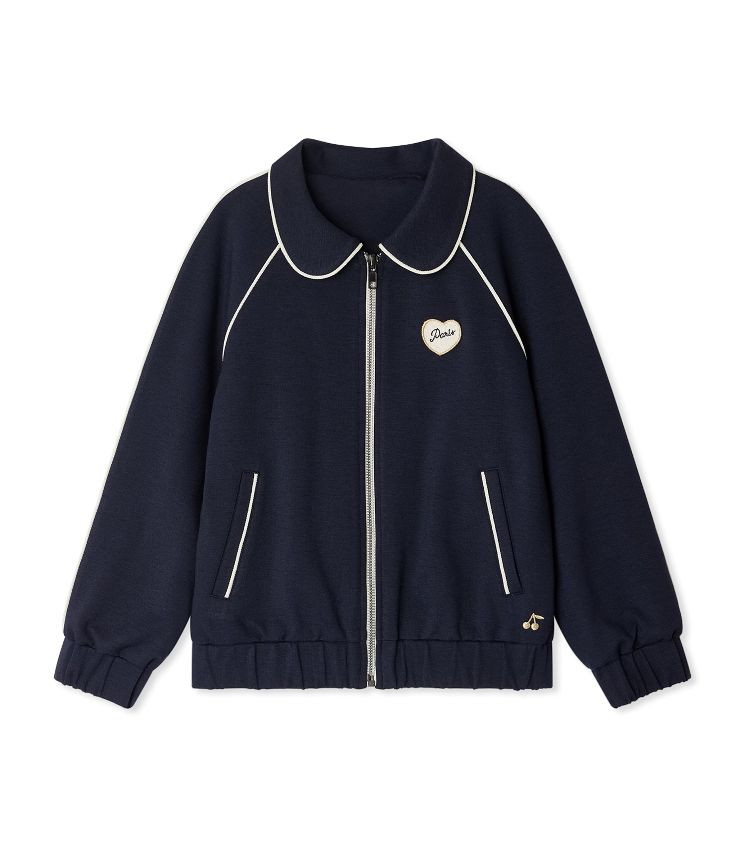 Bonpoint Jersey Zip-Up Sweatshirt (4-8 Years) | Kids New In | Girls Clothing | Sweatshirts & Hoodies | Designers | Bonpoint