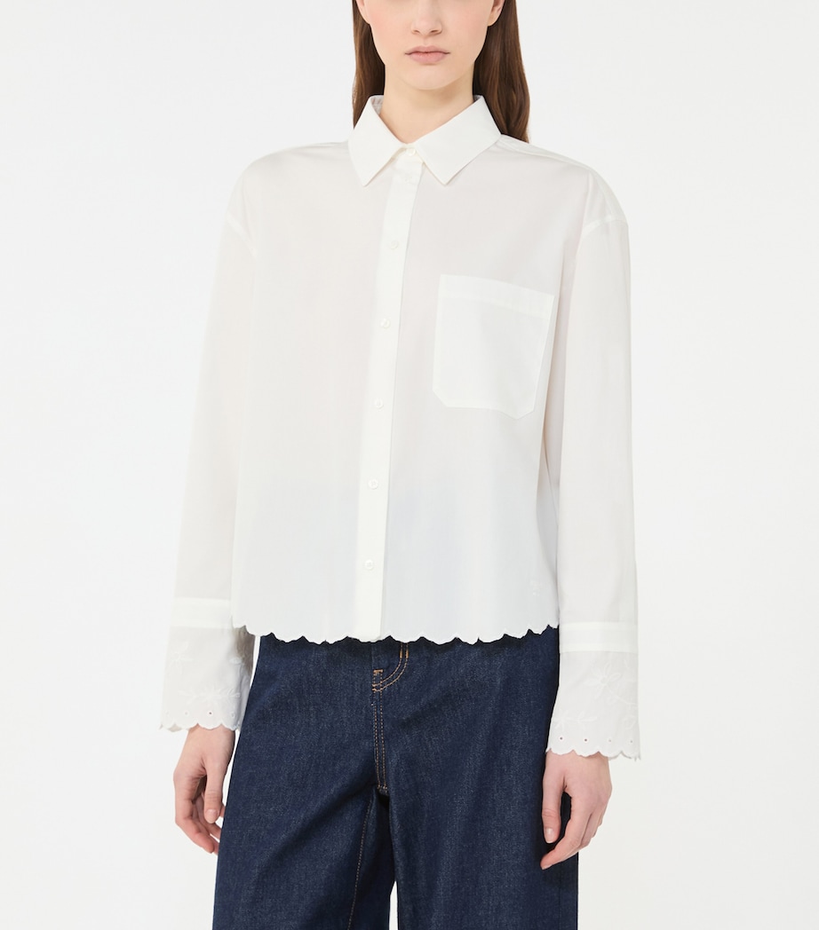 Cotton Embroidered Shirt IVORY Image 2