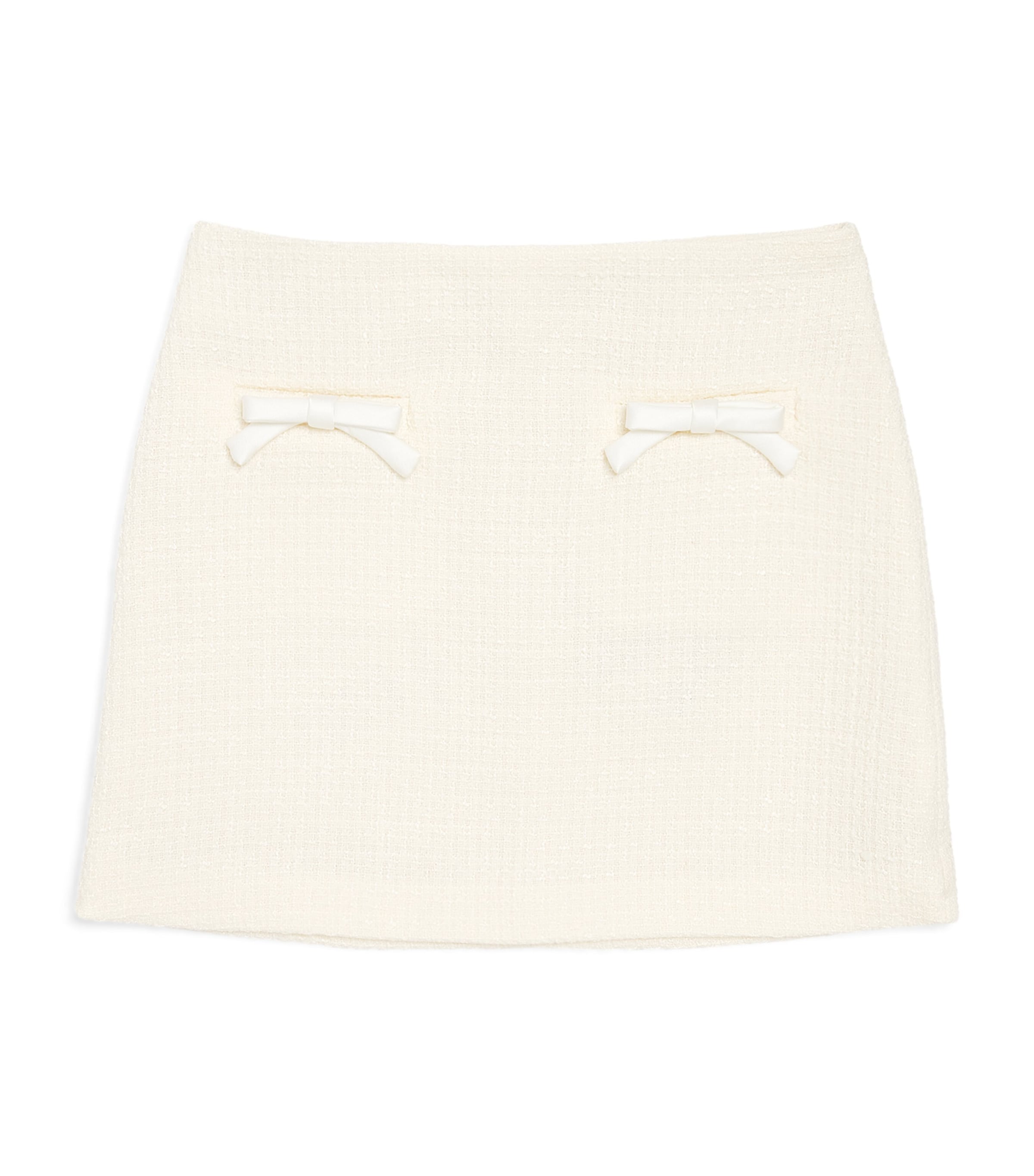 Self-Portrait Kids Bouclé Skirt (3-14 Years) Cream Image 1