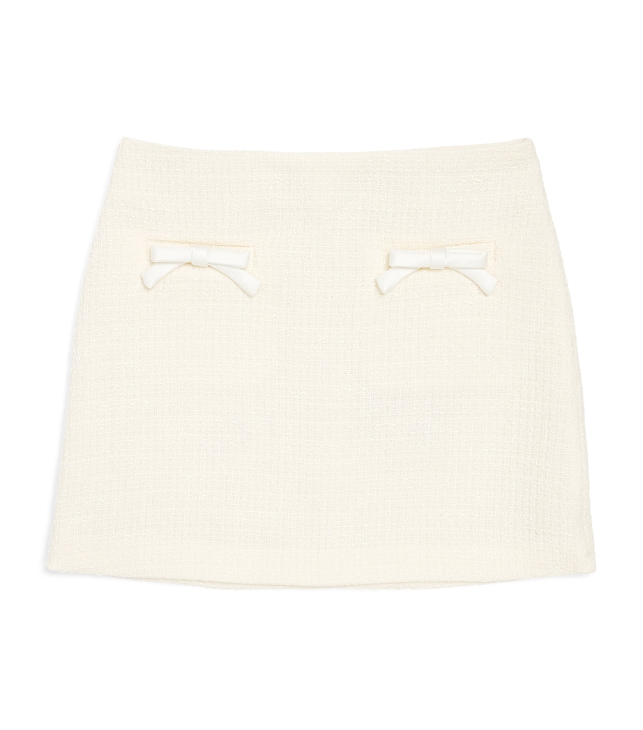 Self-Portrait Kids Bouclé Skirt (3-14 Years) Cream Image 1