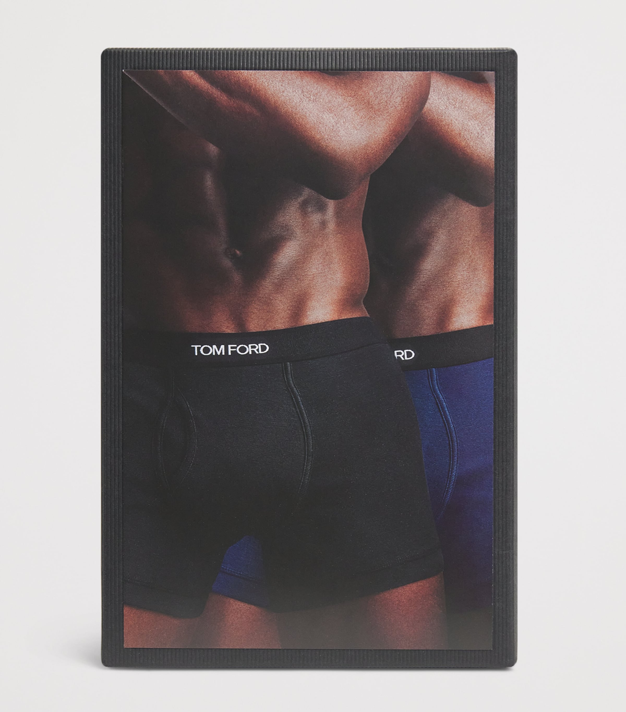 TOM FORD Mens Stretch-Cotton Boxer Briefs (Pack of 2) Black / Navy Image 4