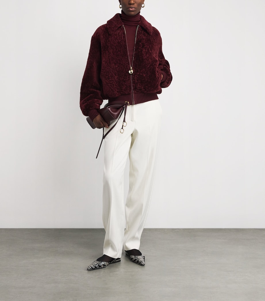 Shearling Alpes Bomber Jacket CHERRY Image 2