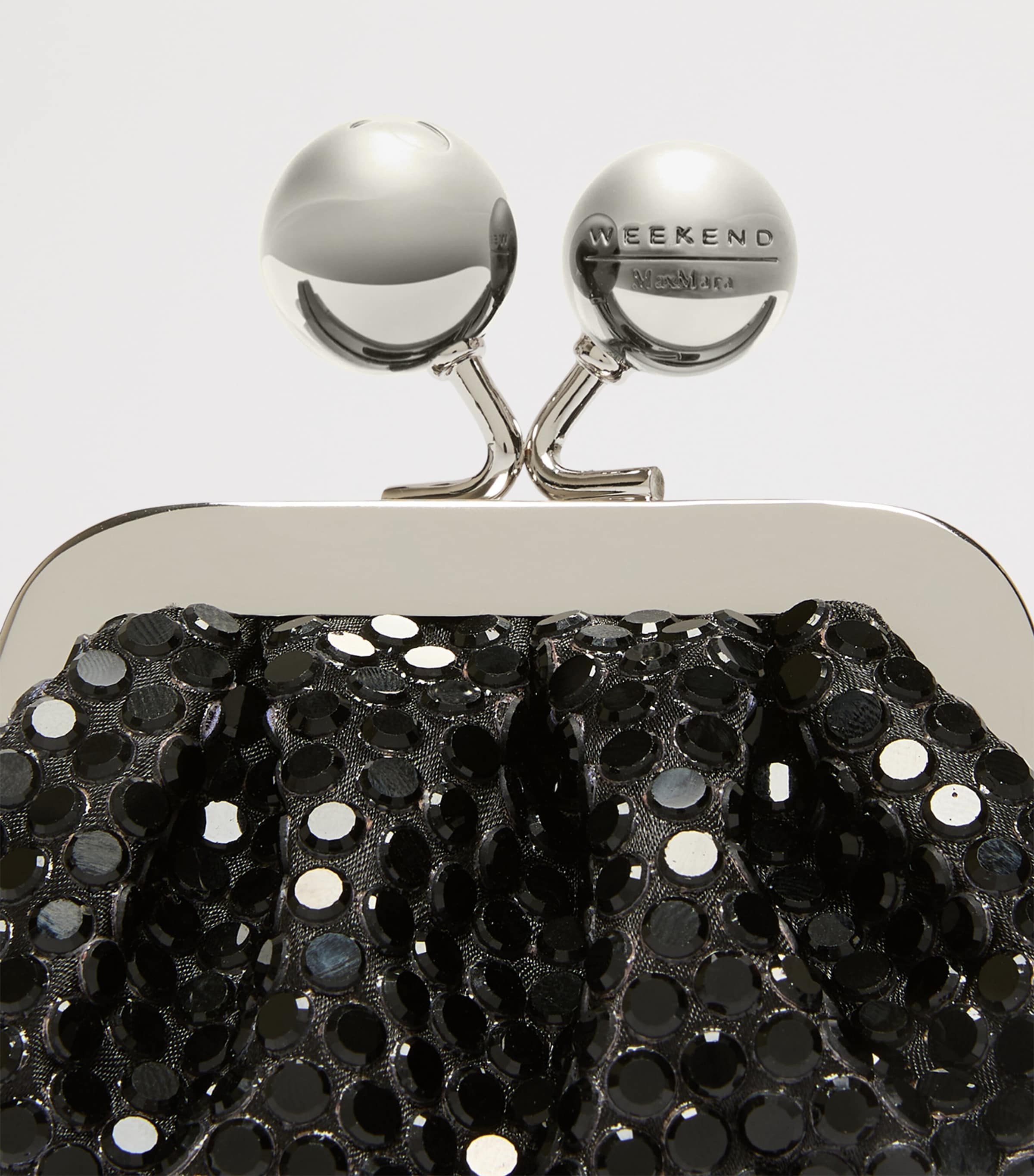 Weekend Max Mara Mini Embellished Pasticcino Clutch Bag Dark Grey Image 6