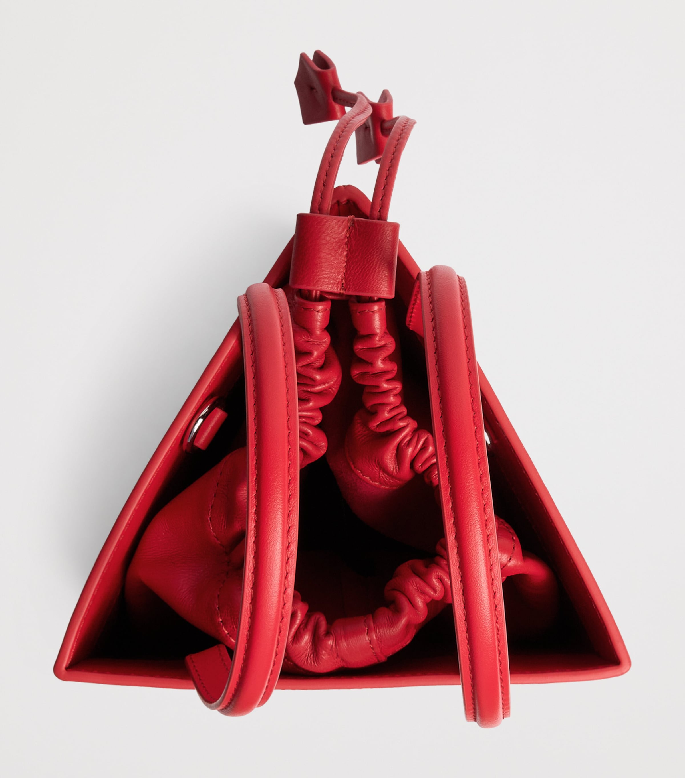 Talel Paris Leather Triangle Top-Handle Bag Red Image 5