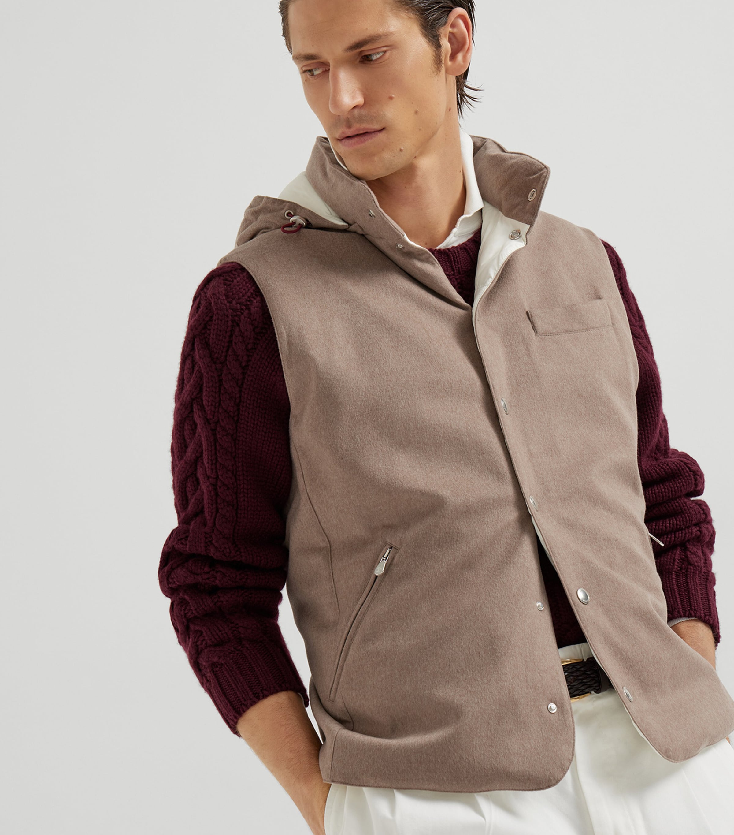 Wool Down-Filled Padded Gilet CSV18 Image 2