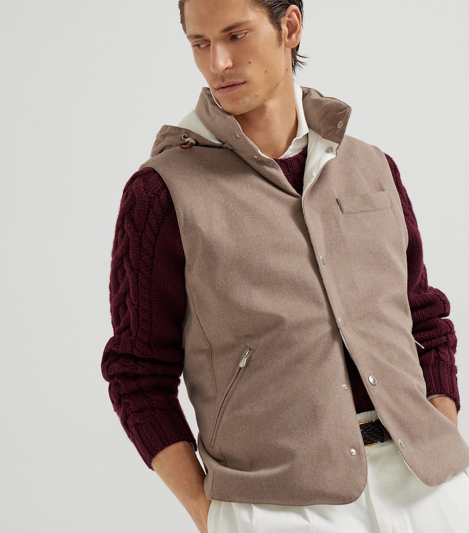 Wool Down-Filled Padded Gilet CSV18 Image 2