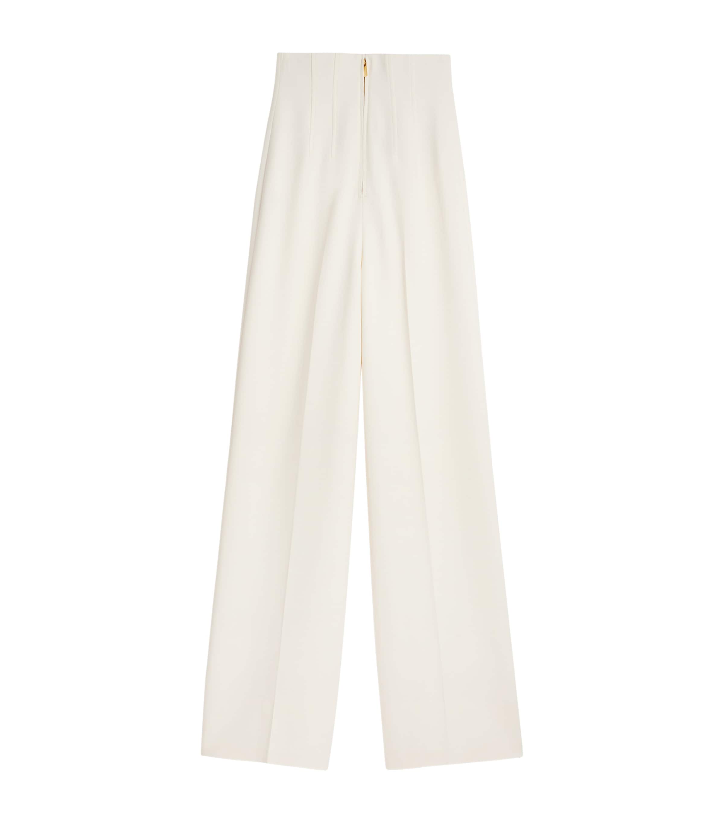 Silk-Wool Corset Trousers 107ECRU Image 1
