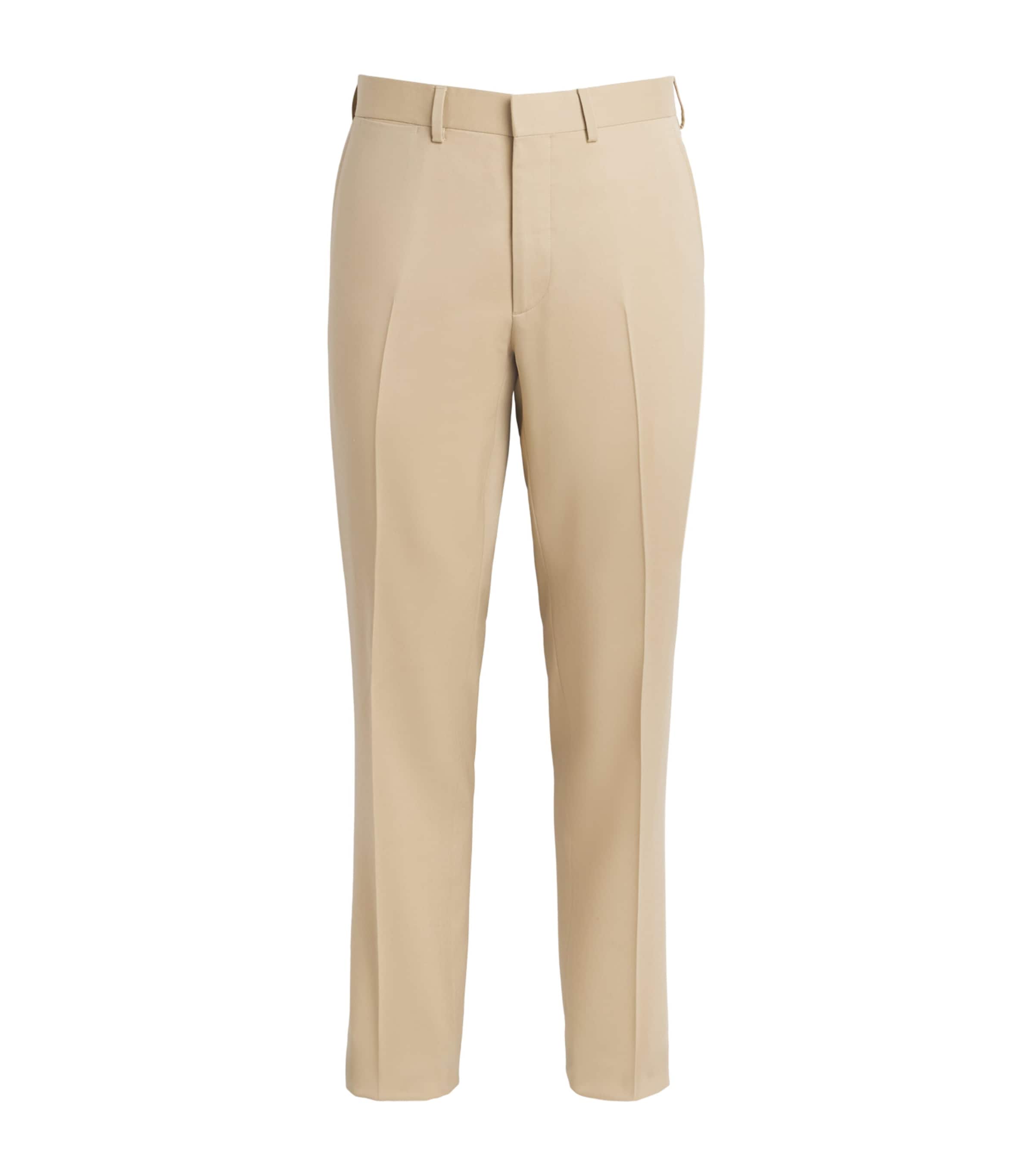 Ralph Lauren Purple Label Mens Wool Tailored Trousers Cla Tan Image 1