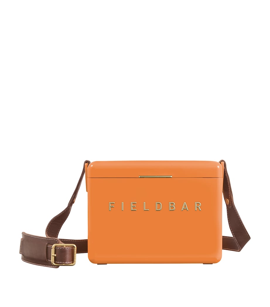 Mini Bar Cooler Box with Leather Sling (4L) ORANGE Image 7