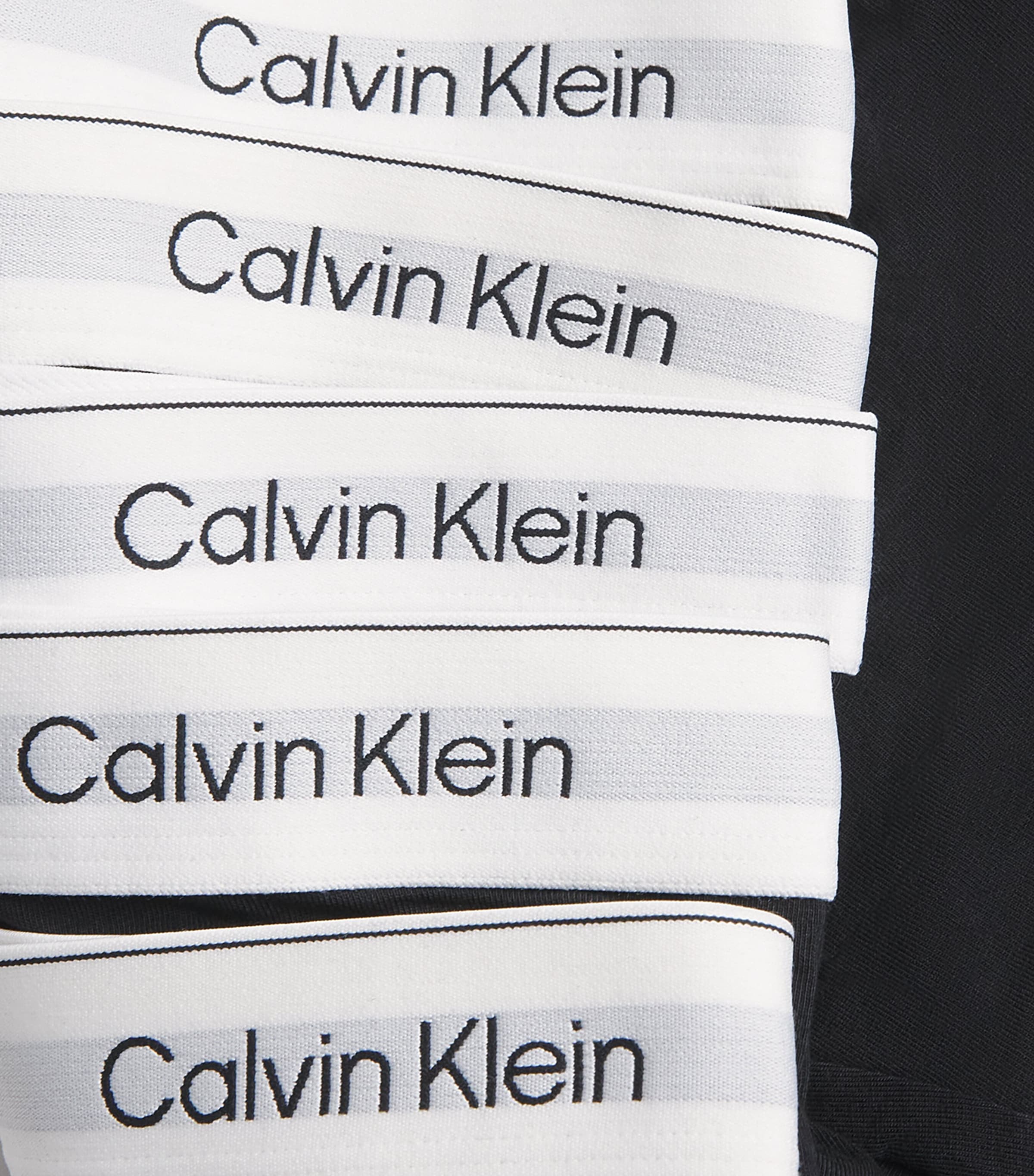 Calvin Klein Mens Stretch-Cotton Icon Trunks (Pack of 5) Black/black/blac Image 5
