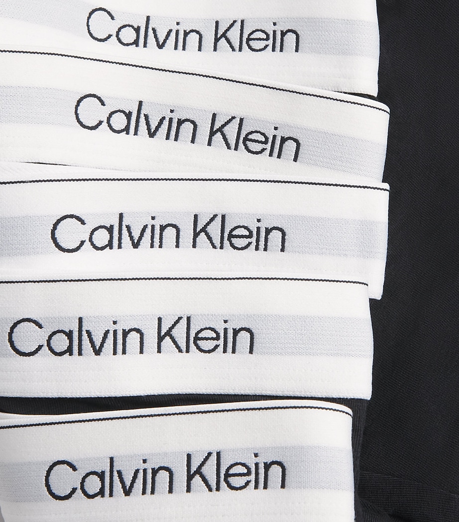 Calvin Klein Mens Stretch-Cotton Icon Trunks (Pack of 5) Black/black/blac Image 5