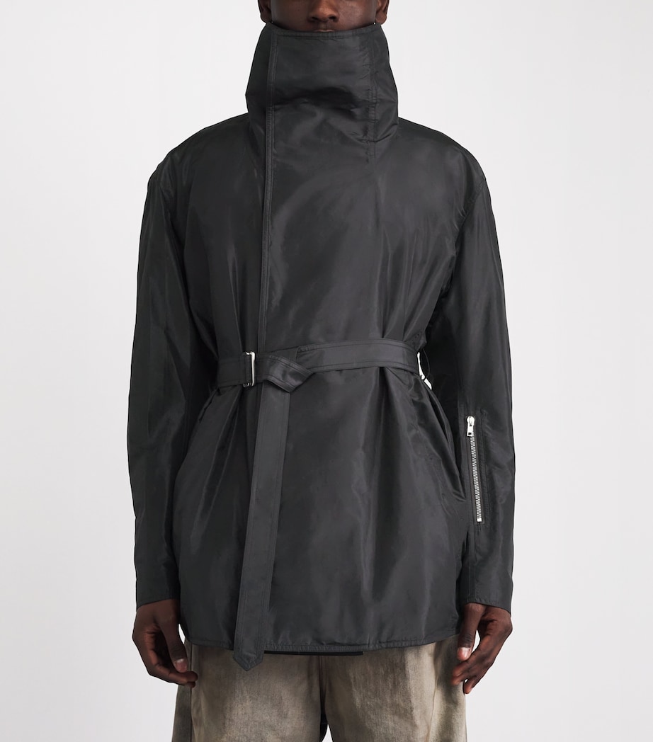 Rick Owens Mens Silk Taffeta Dracucaban Jacket Black Image 4