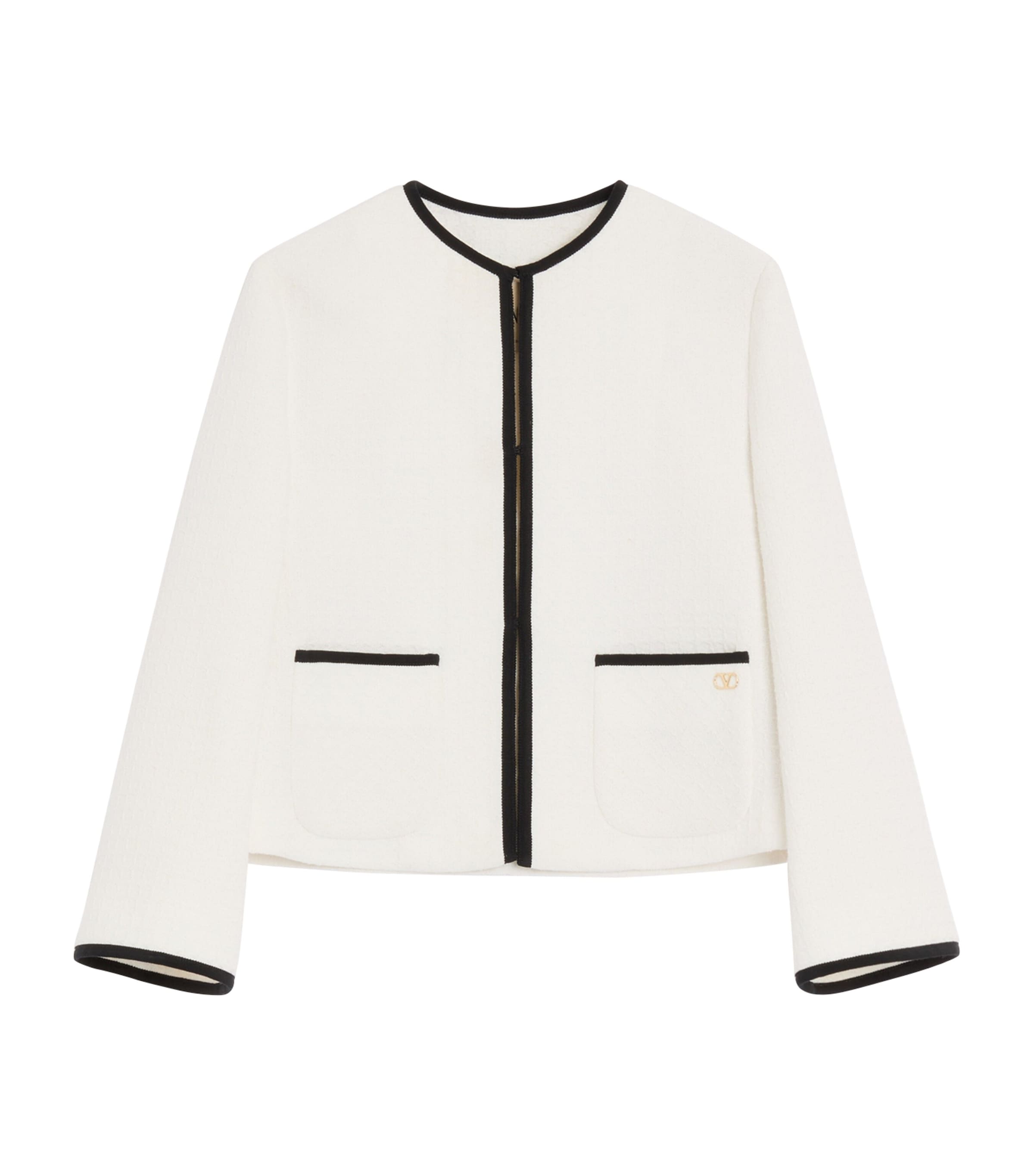 Valentino Womens Cotton Tweed Jacket Cbj Image 1