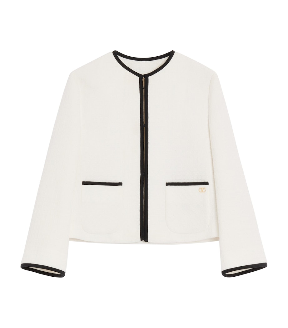 Valentino Womens Cotton Tweed Jacket Cbj Image 1