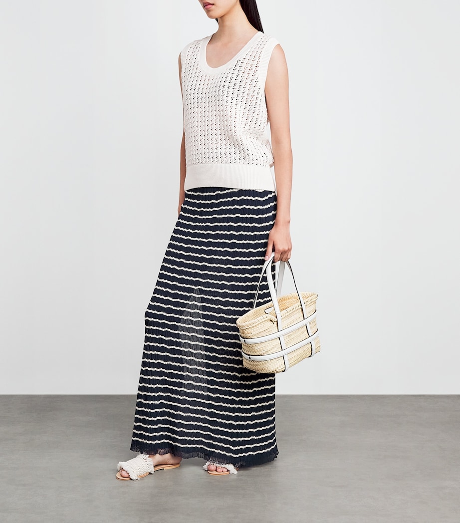 Open-Knit Ferns Tank Top SNOW WHITE Image 2