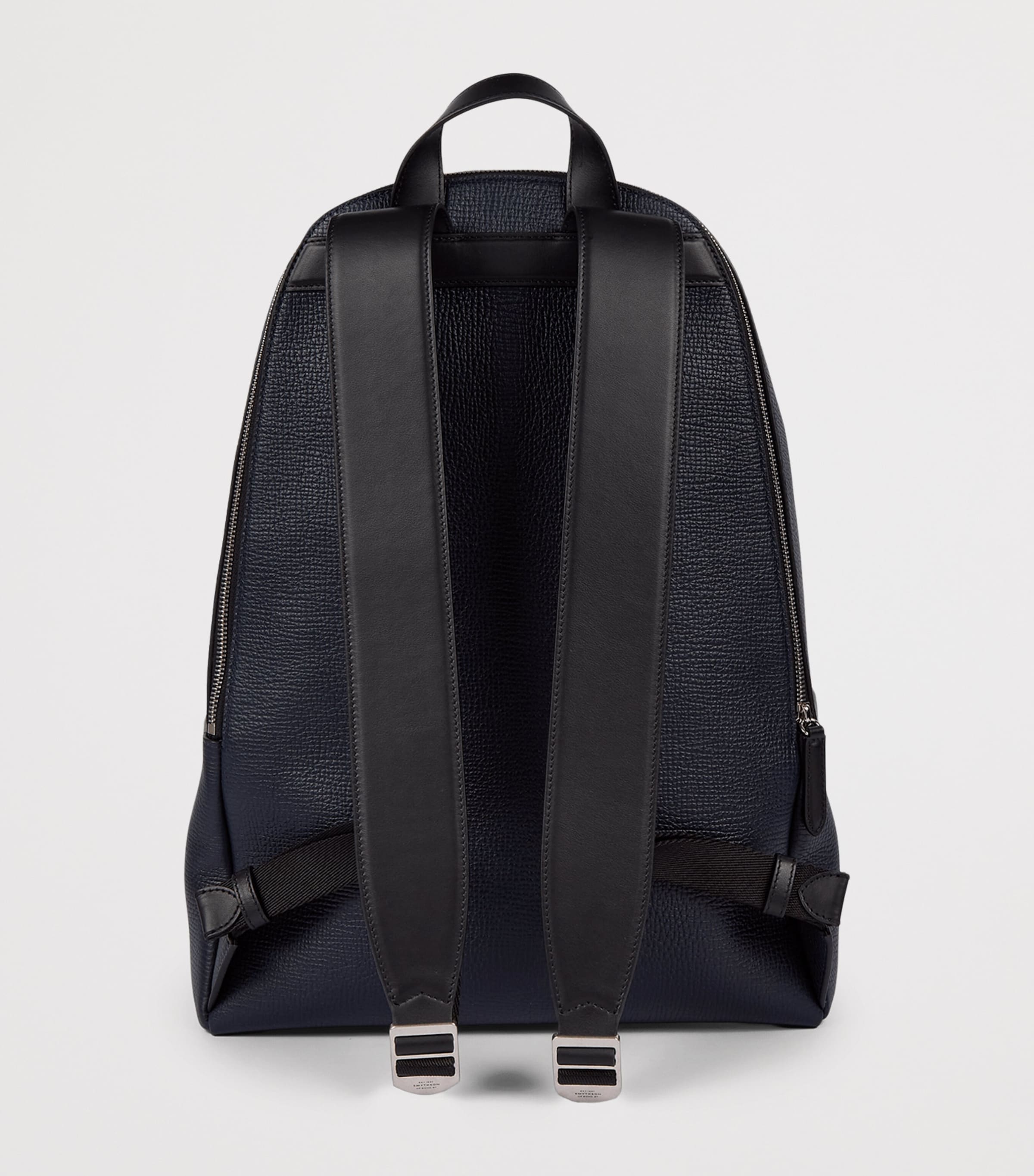 Smythson Leather Ludlow Backpack Navy Image 3