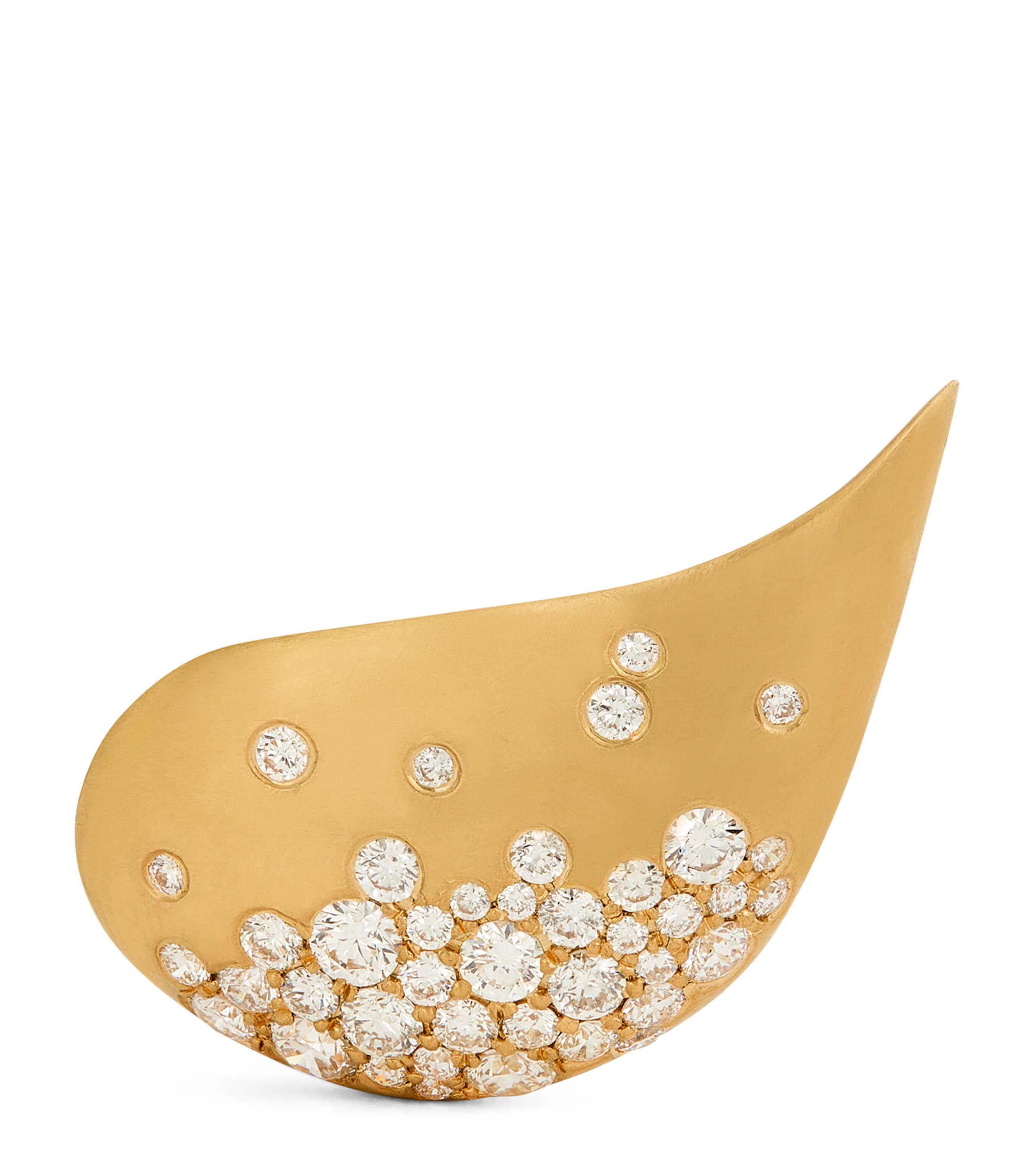 Nada Ghazal Yellow Gold And Diamond Fuse Glamour Single Earring In Gray