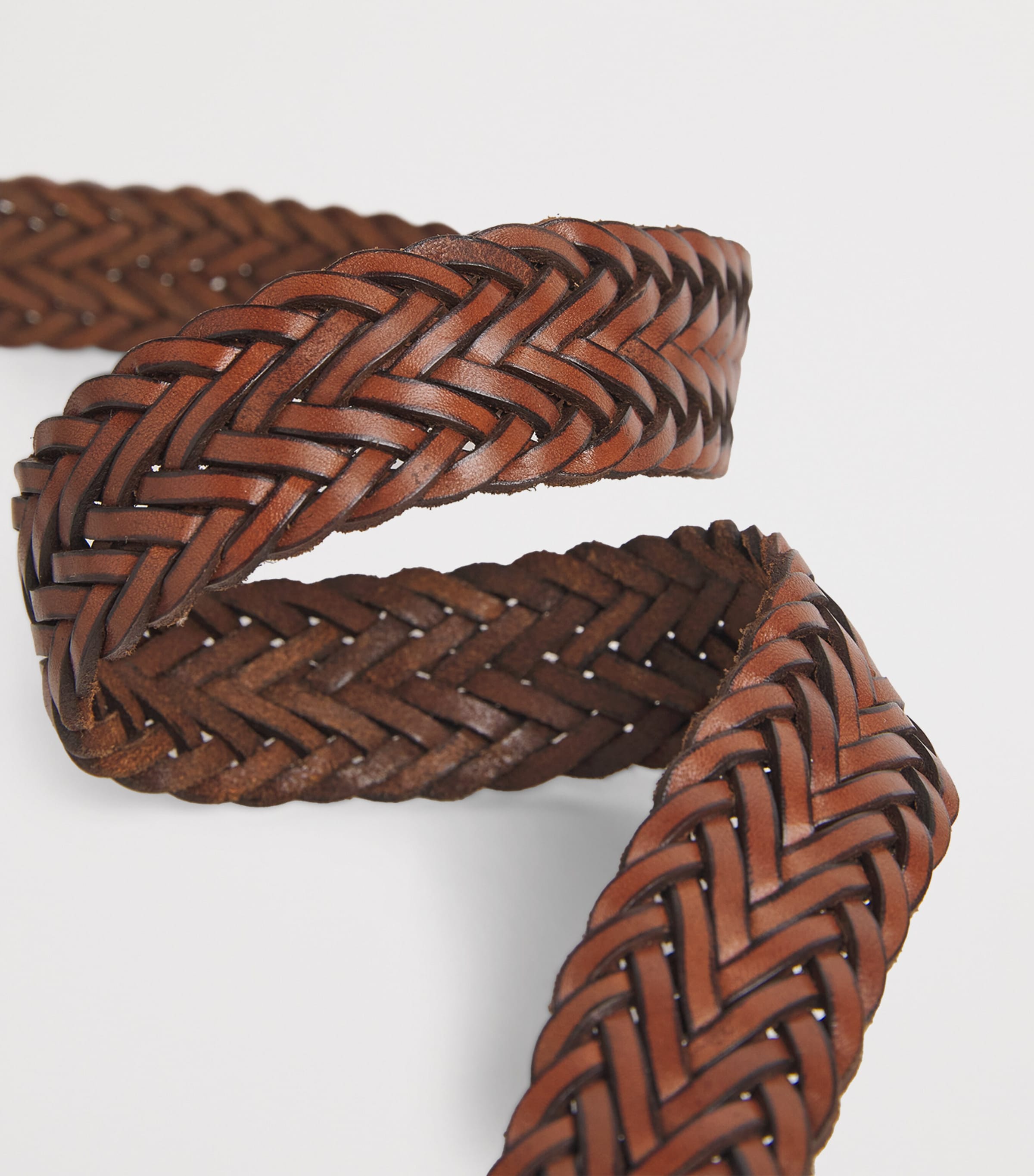 Leather Braided Belt POLO SADDLE Image 5