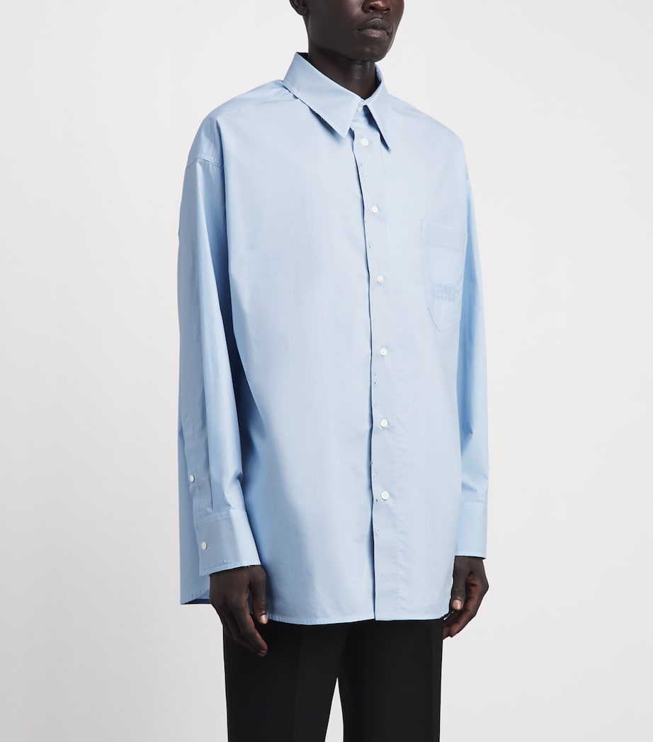 MM6 Maison Margiela Mens Cotton Shirt Light Blue Image 4