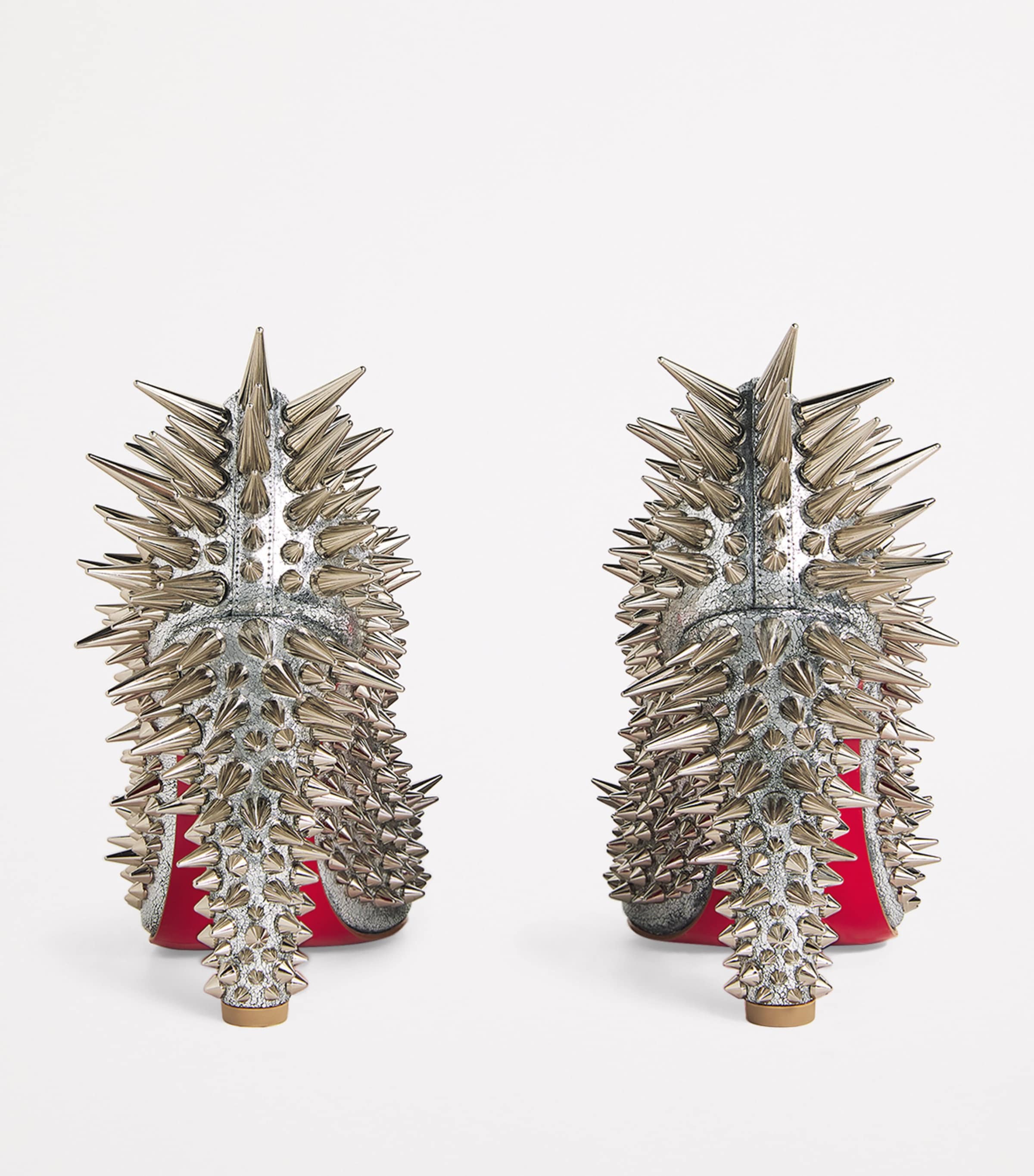 Estepic Laminated Leather Spiked Pumps 100 S211 Image 4