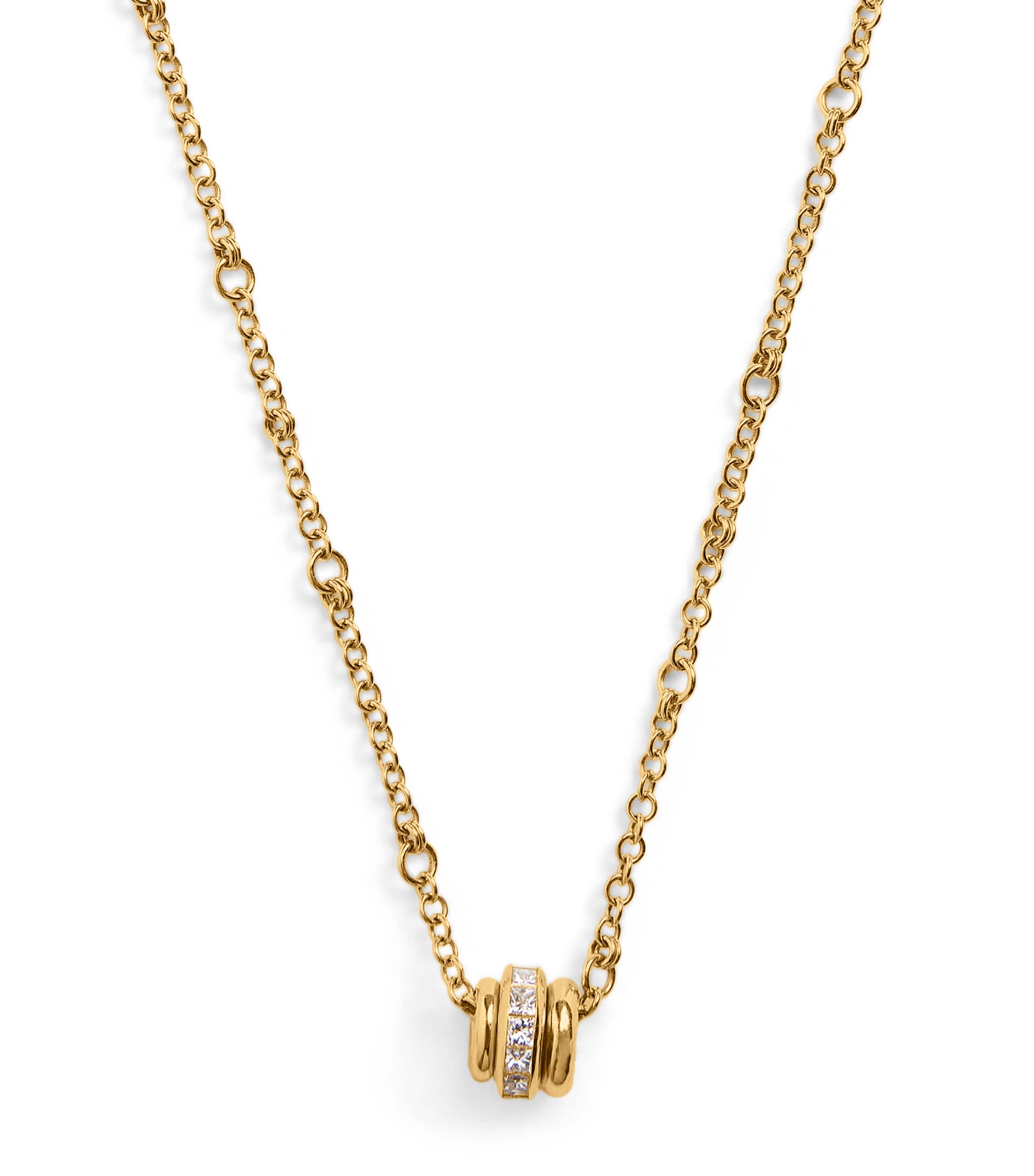 Spinelli Kilcollin Yellow Gold And Diamond Gravity Necklace In Gold