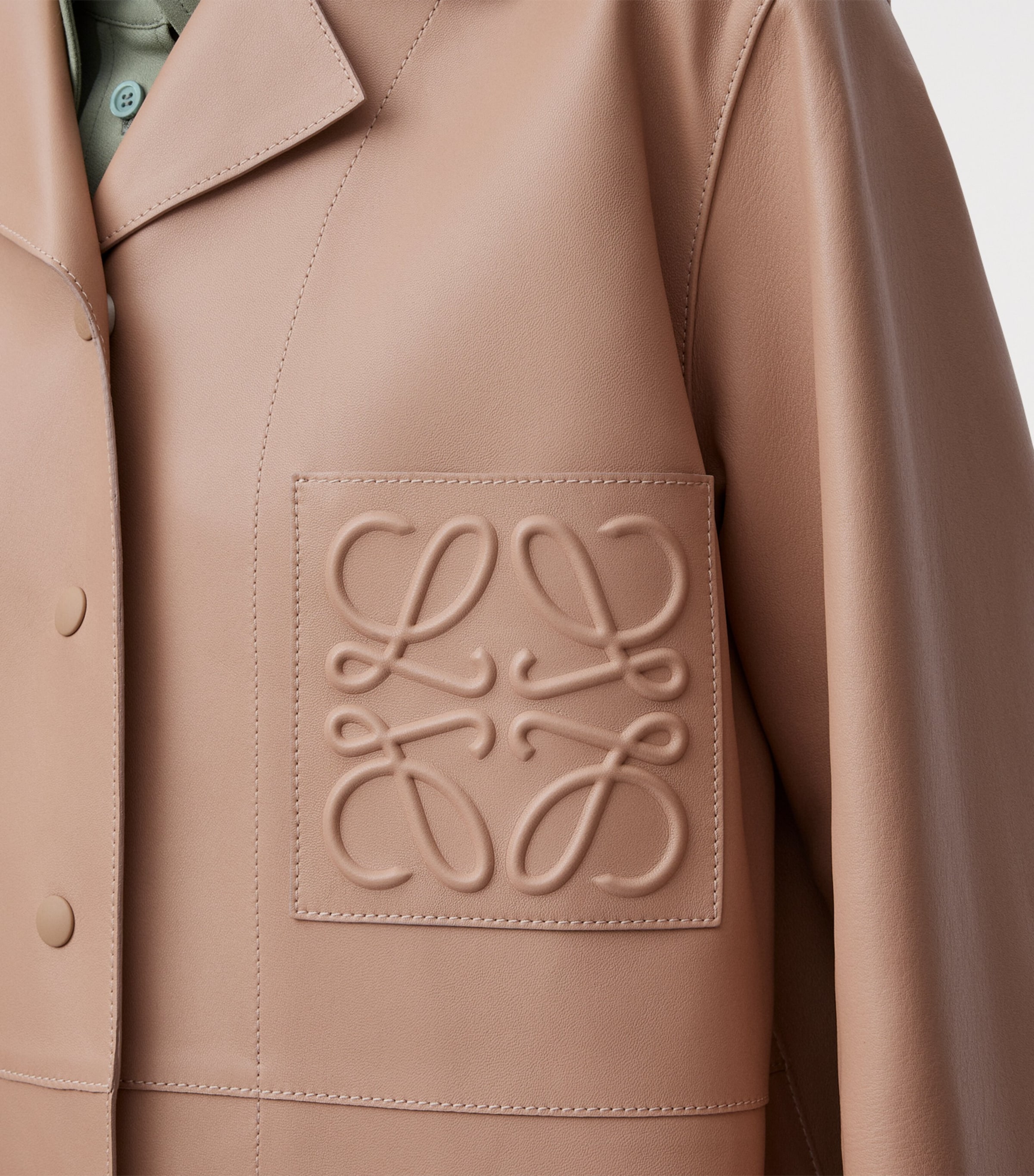 Leather Pyjama Blouse BEIGE Image 5